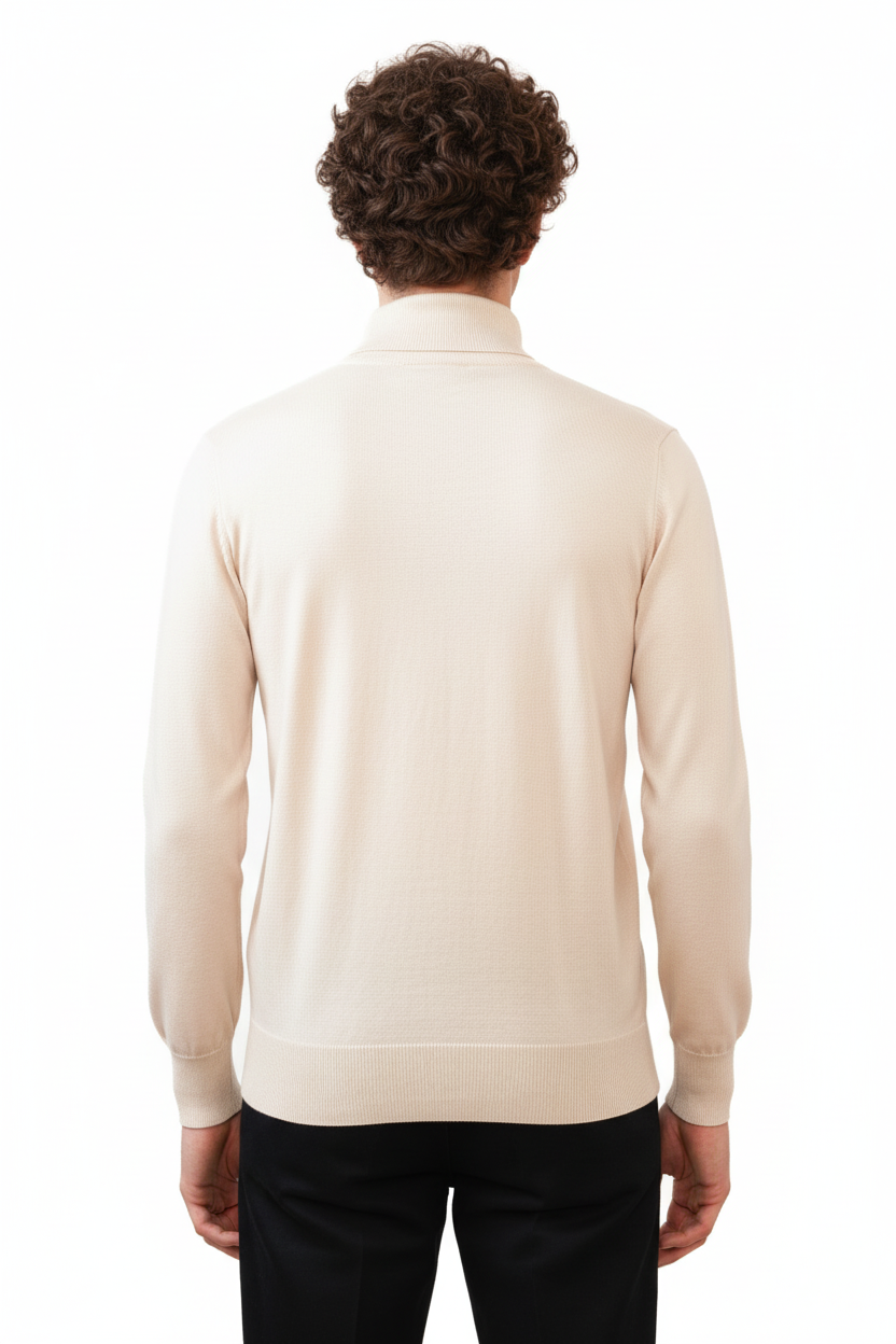 Jersey de cuello alto Valenci Beige