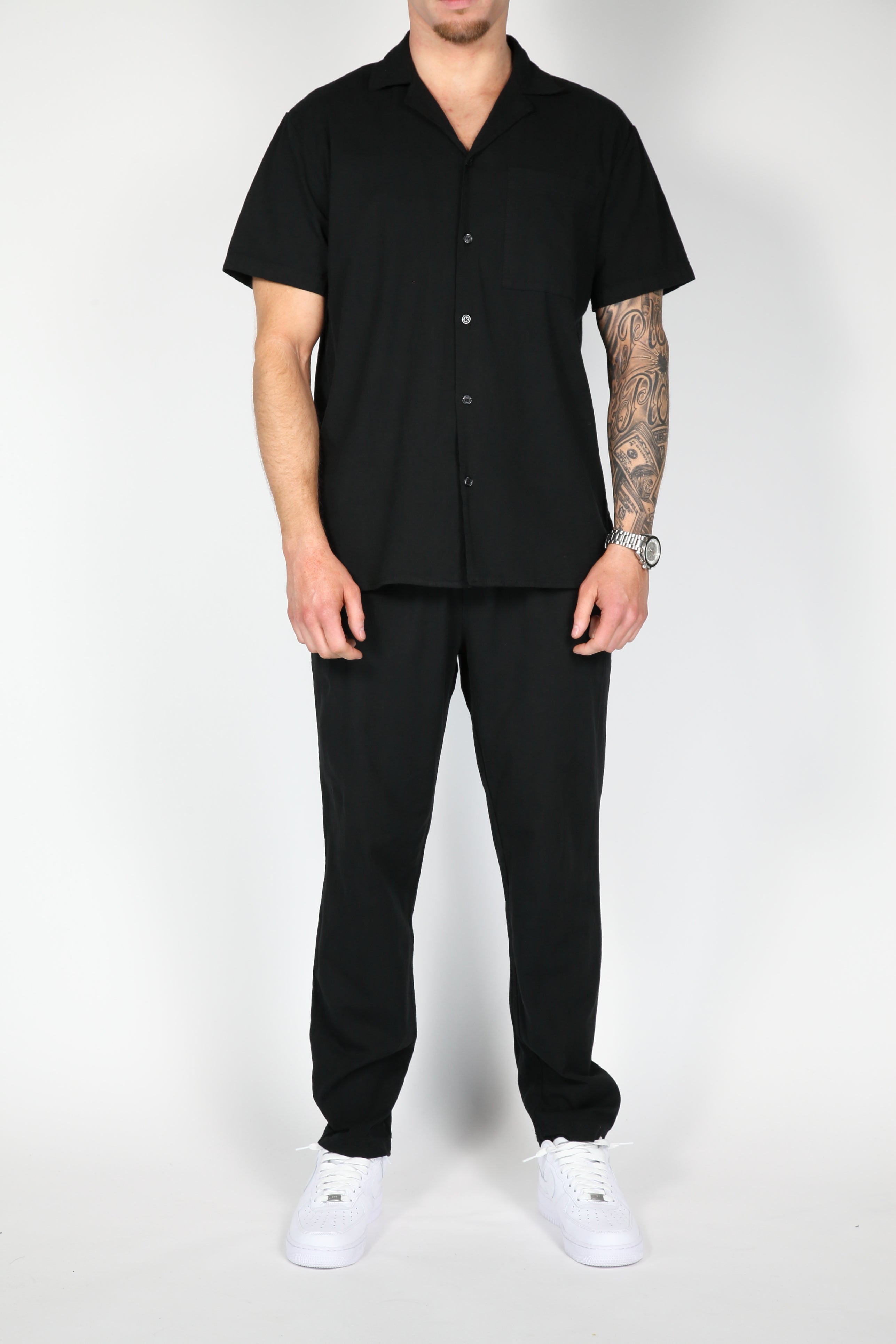 The Mirag Linen Set Black
