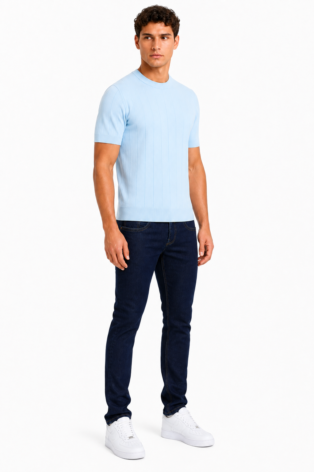 Capri set Jeans & Tshirt | Licht Blauw & Navy