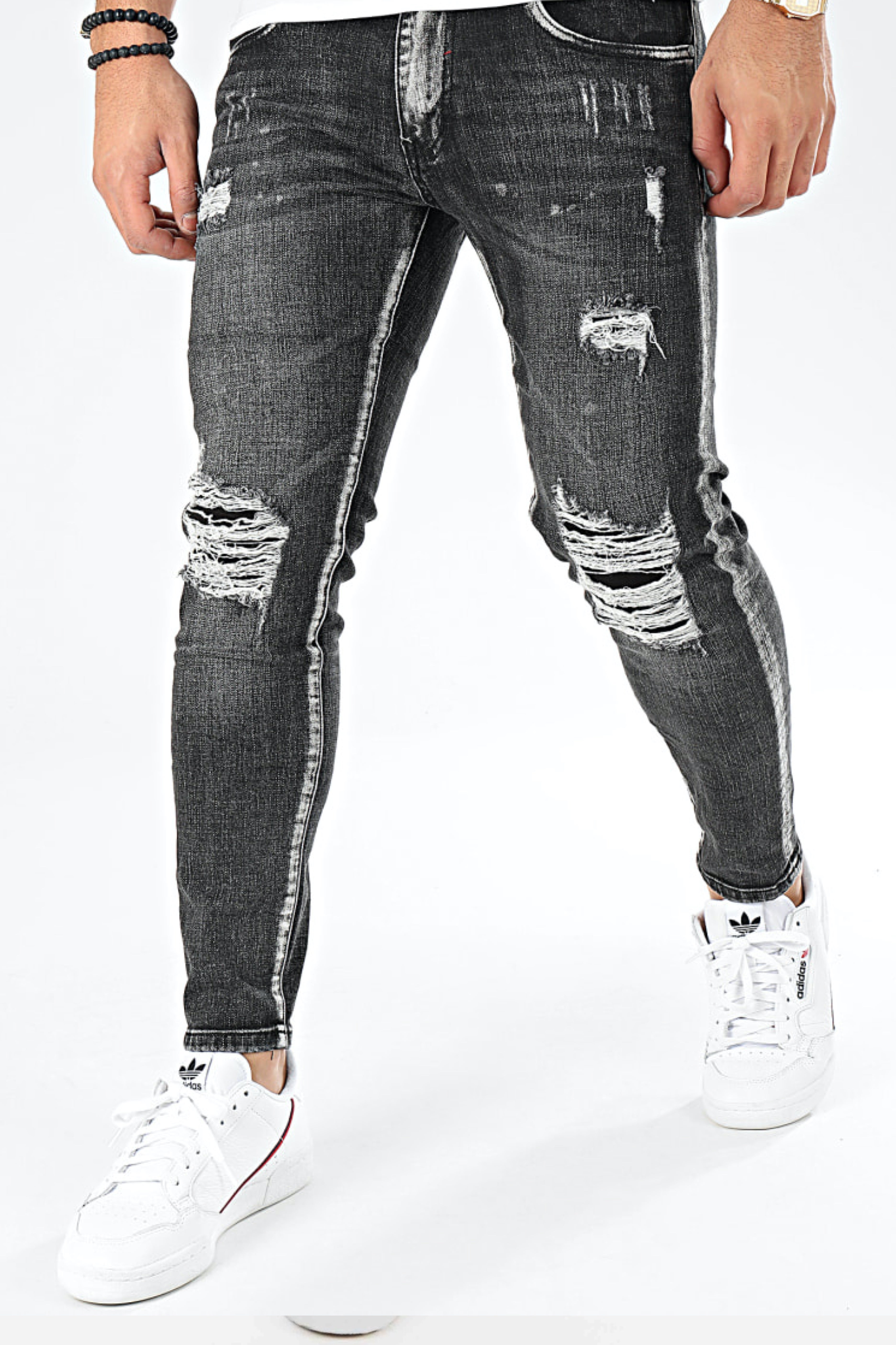 Skinny Jeans Gescheurd Zwart