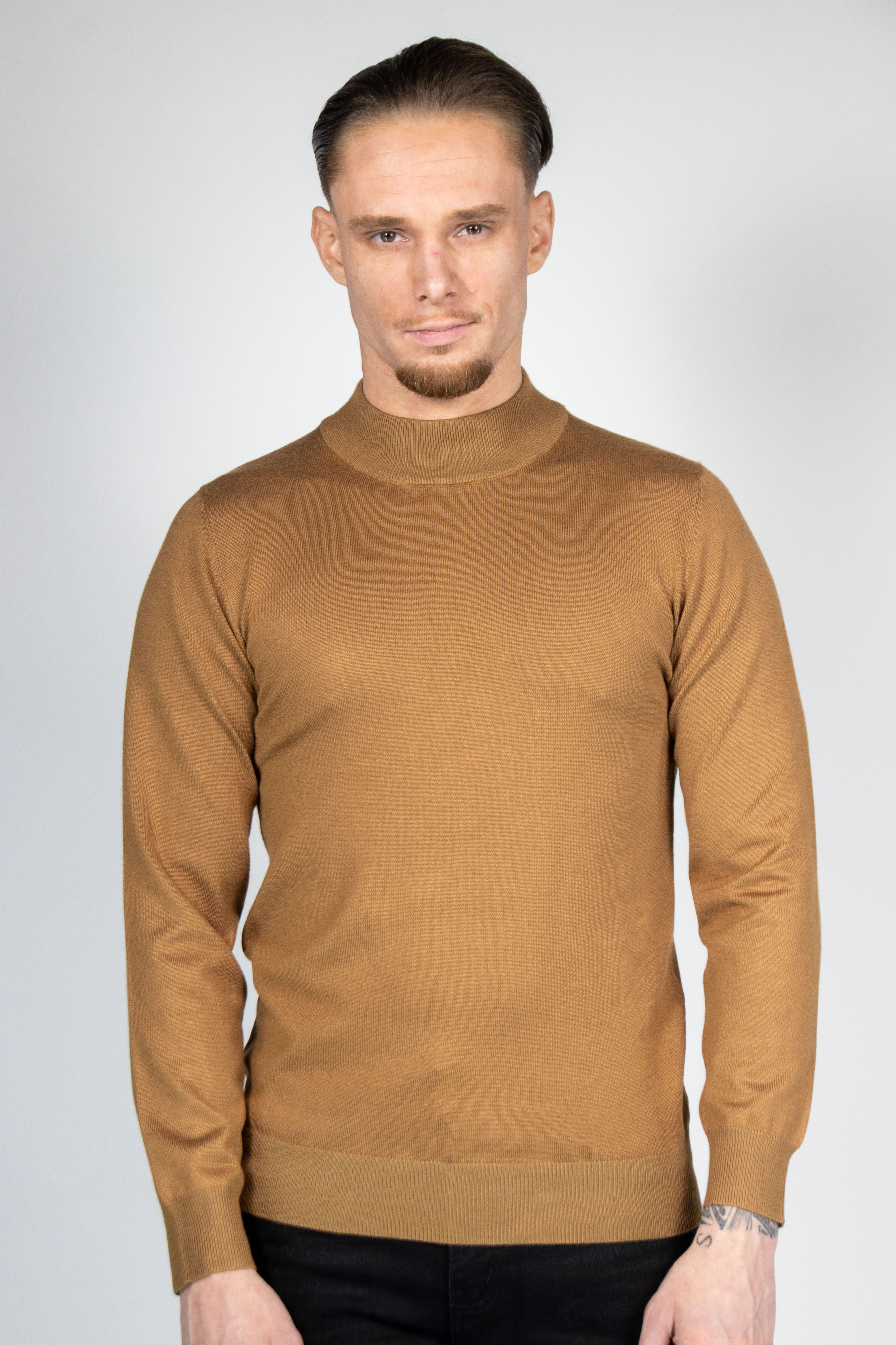 Camel Turtleneck Heren
