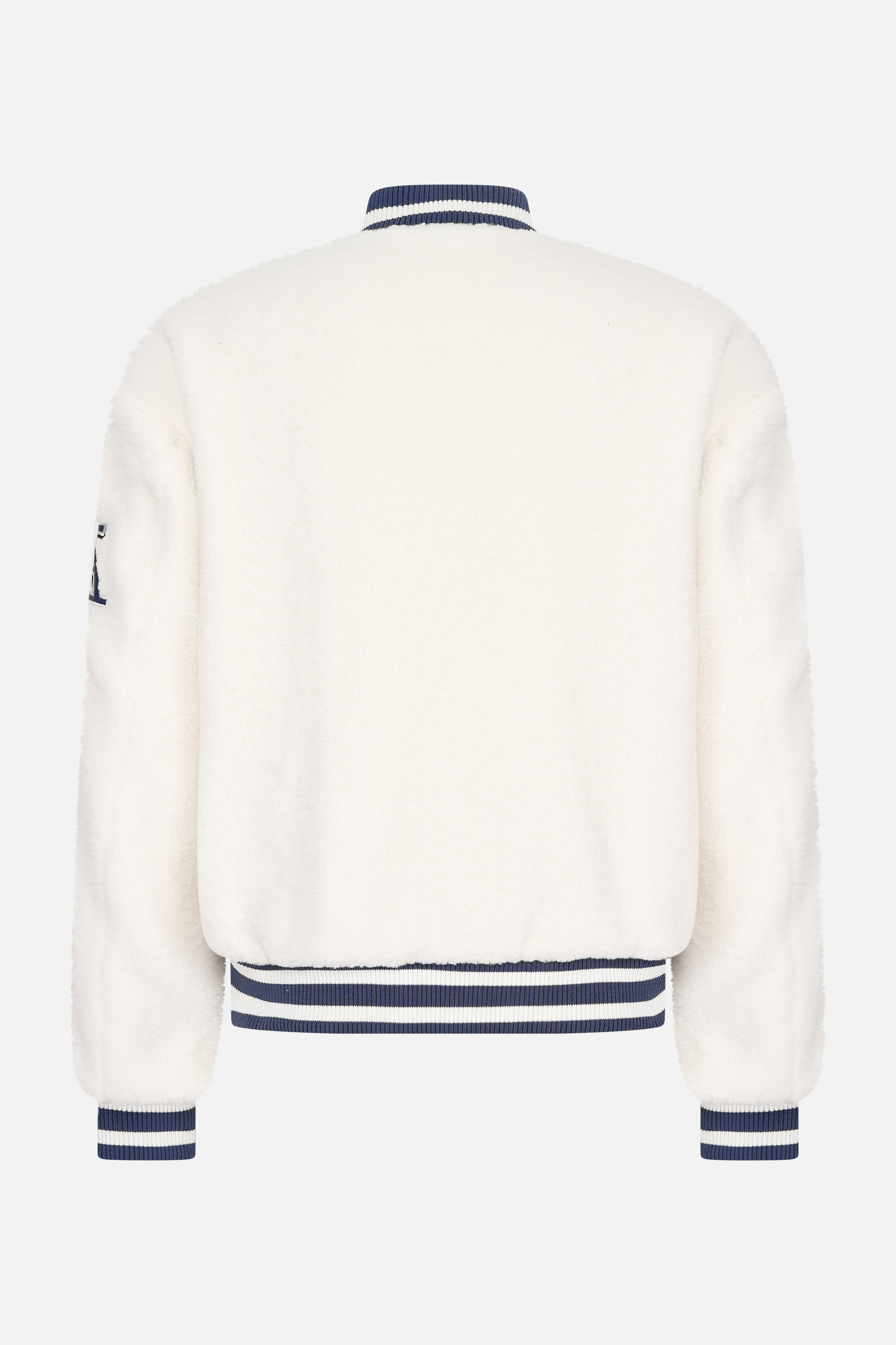 Grey Bomber Jacket with Black Collar