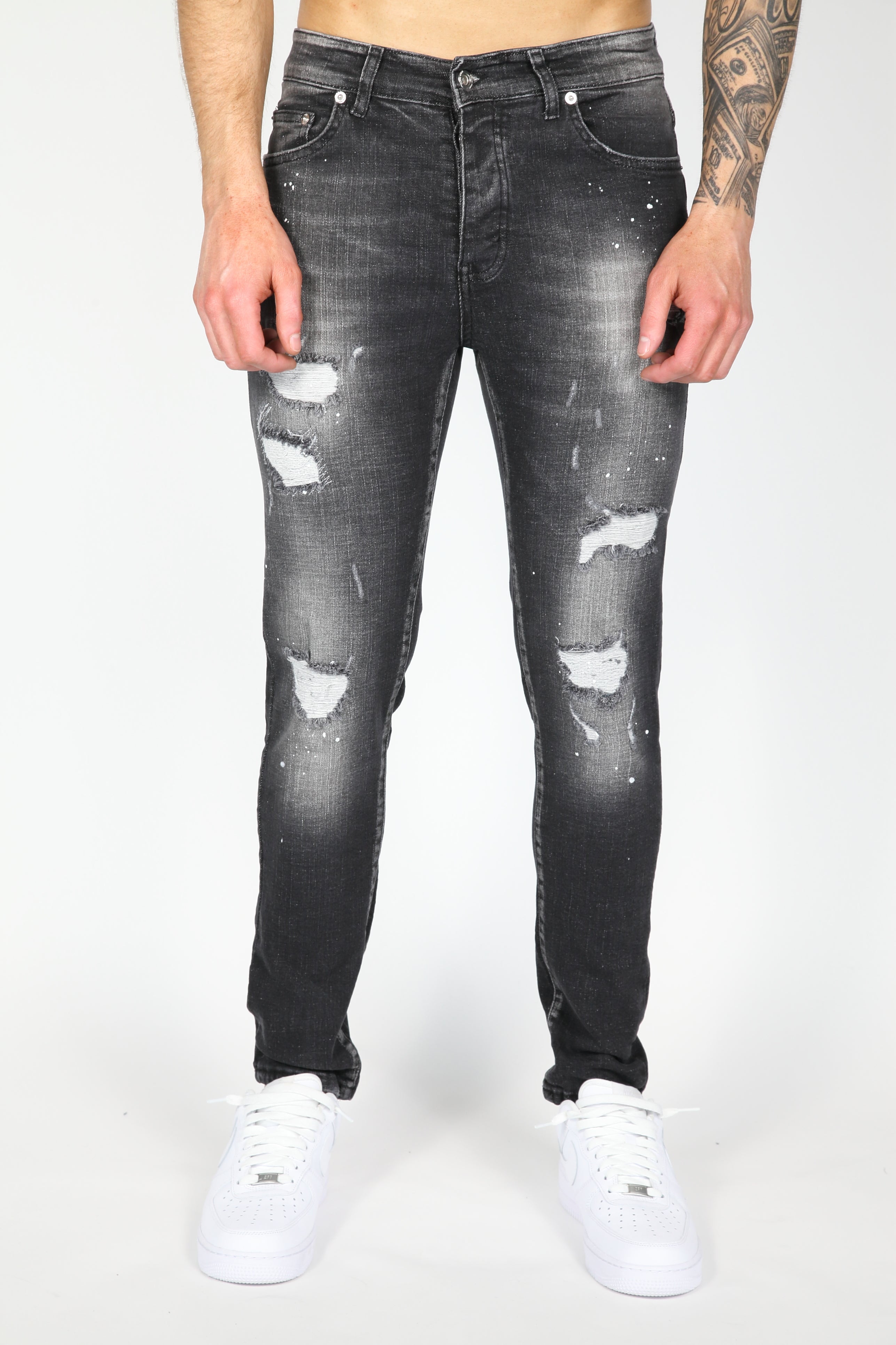 The Ripped Jeans Grijs