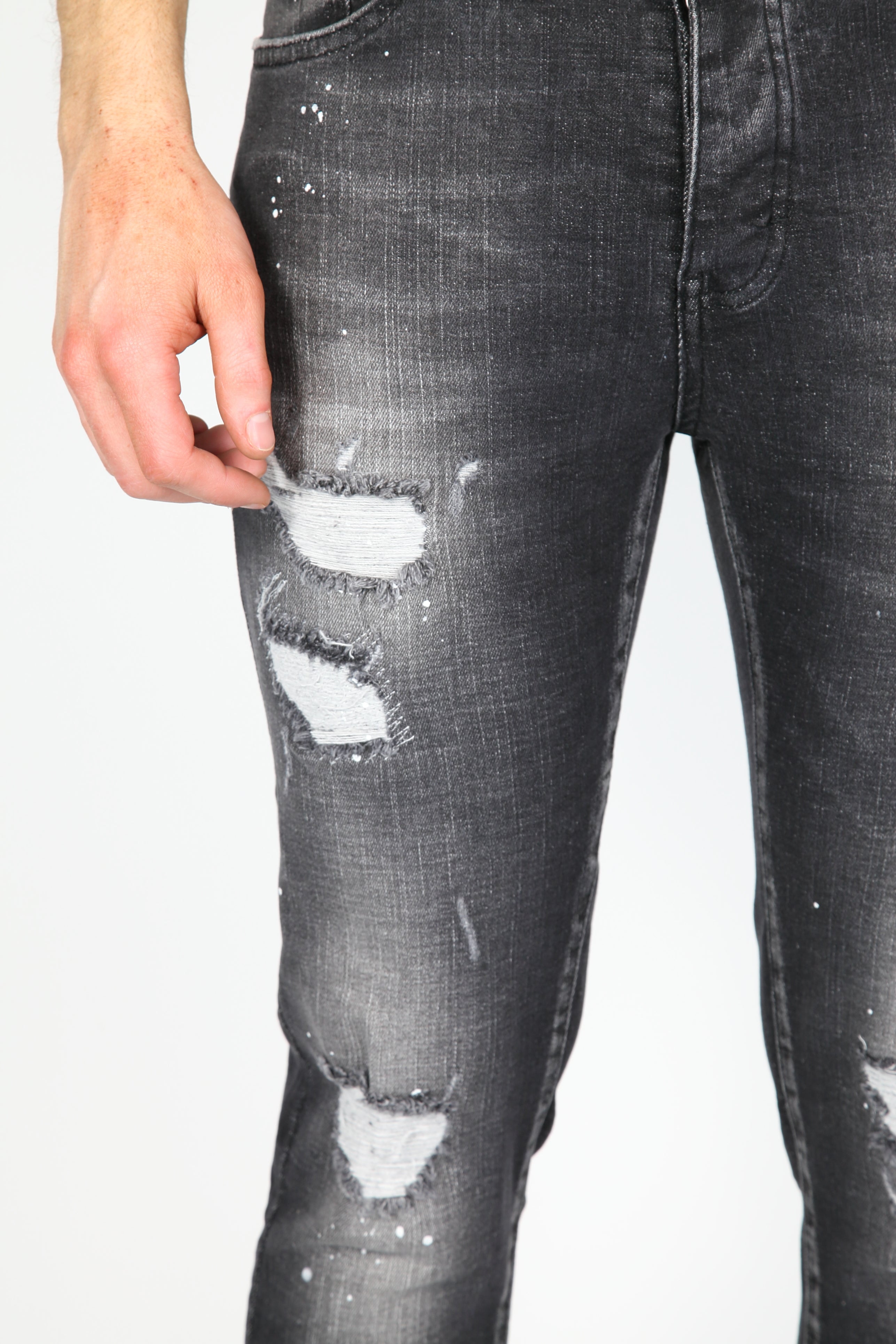 The Ripped Jeans Grijs