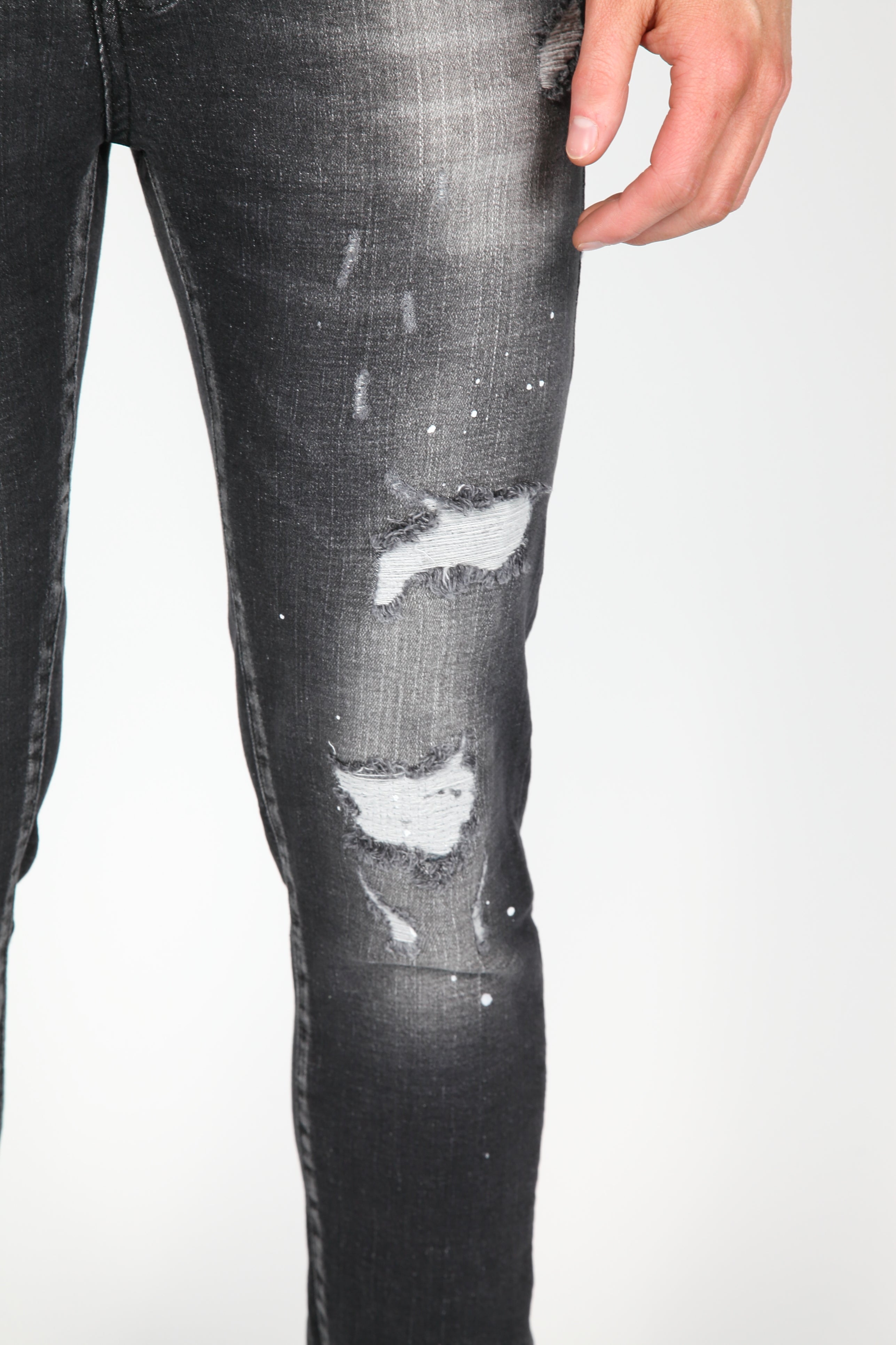 The Ripped Jeans Grijs