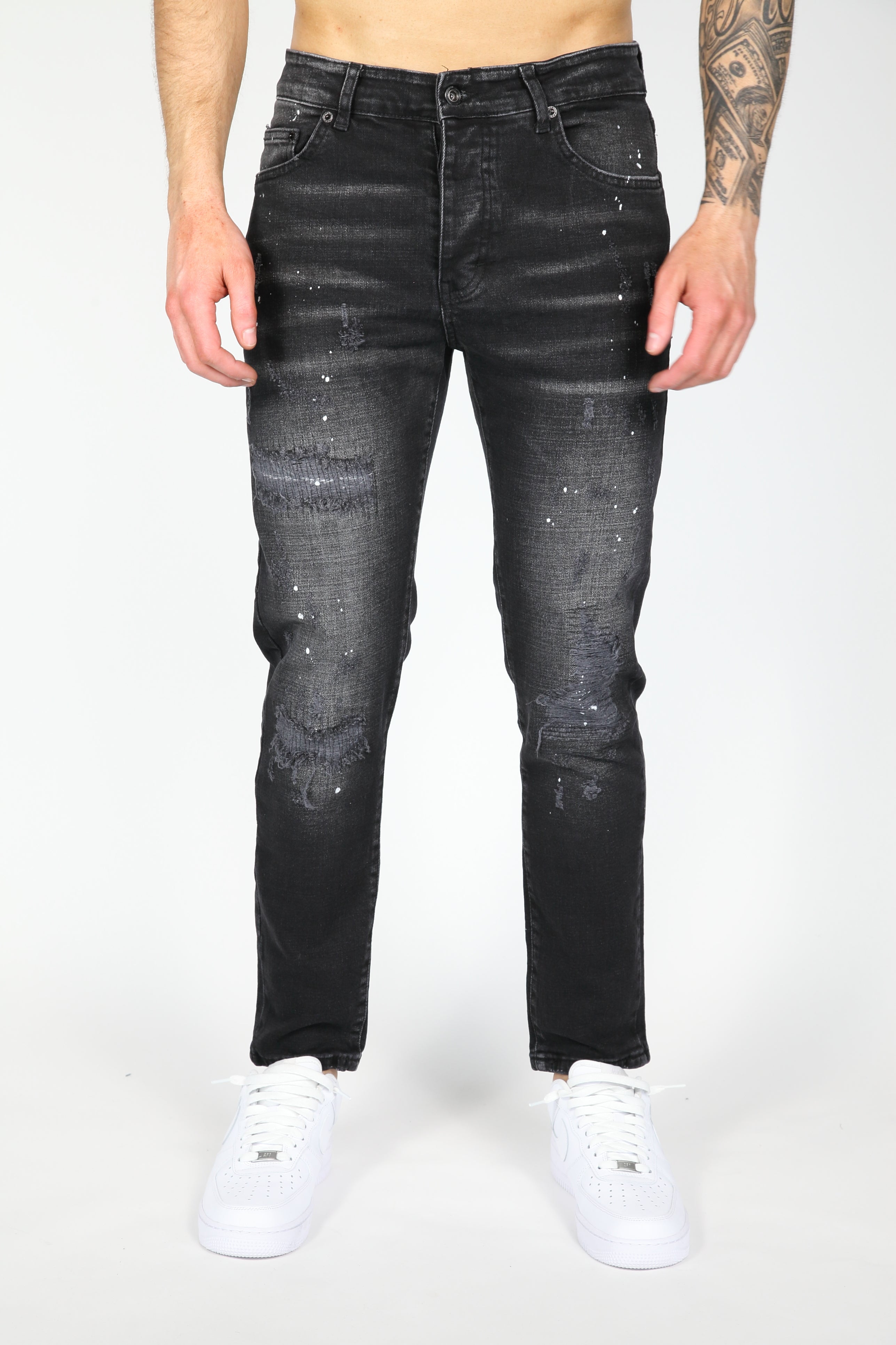 Die zerrissenen Jeans Anthrazit