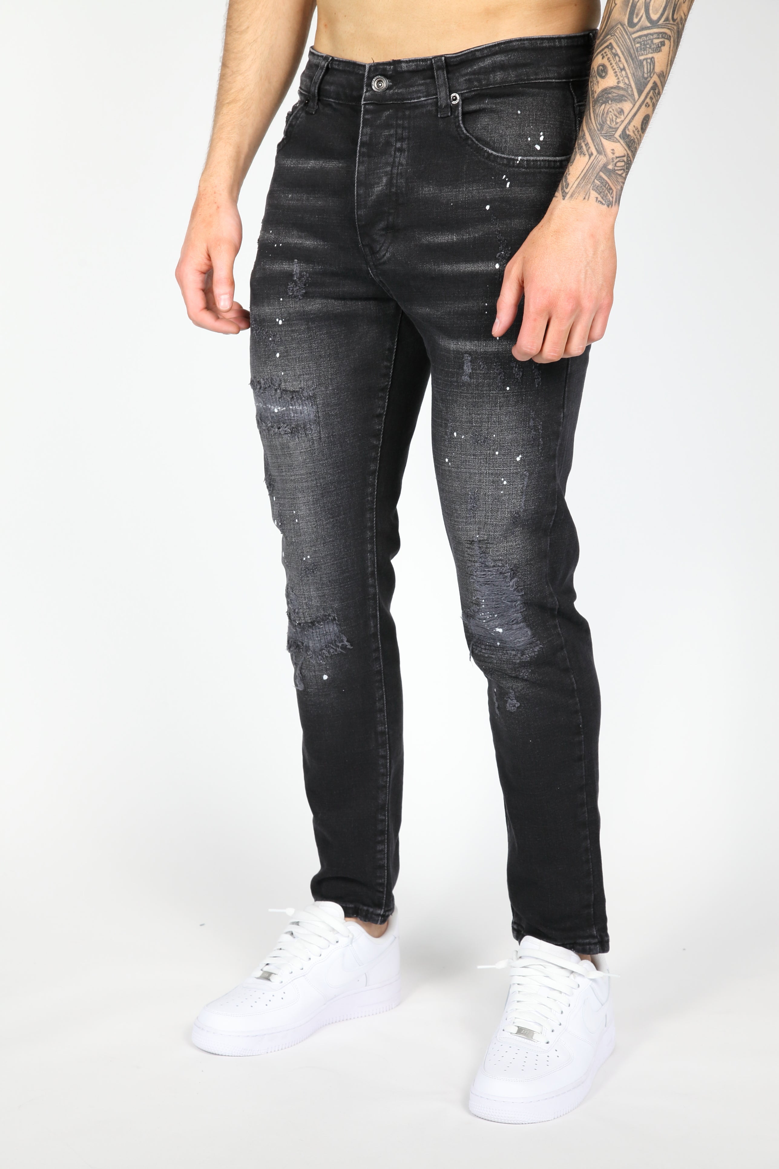 Die zerrissenen Jeans Anthrazit