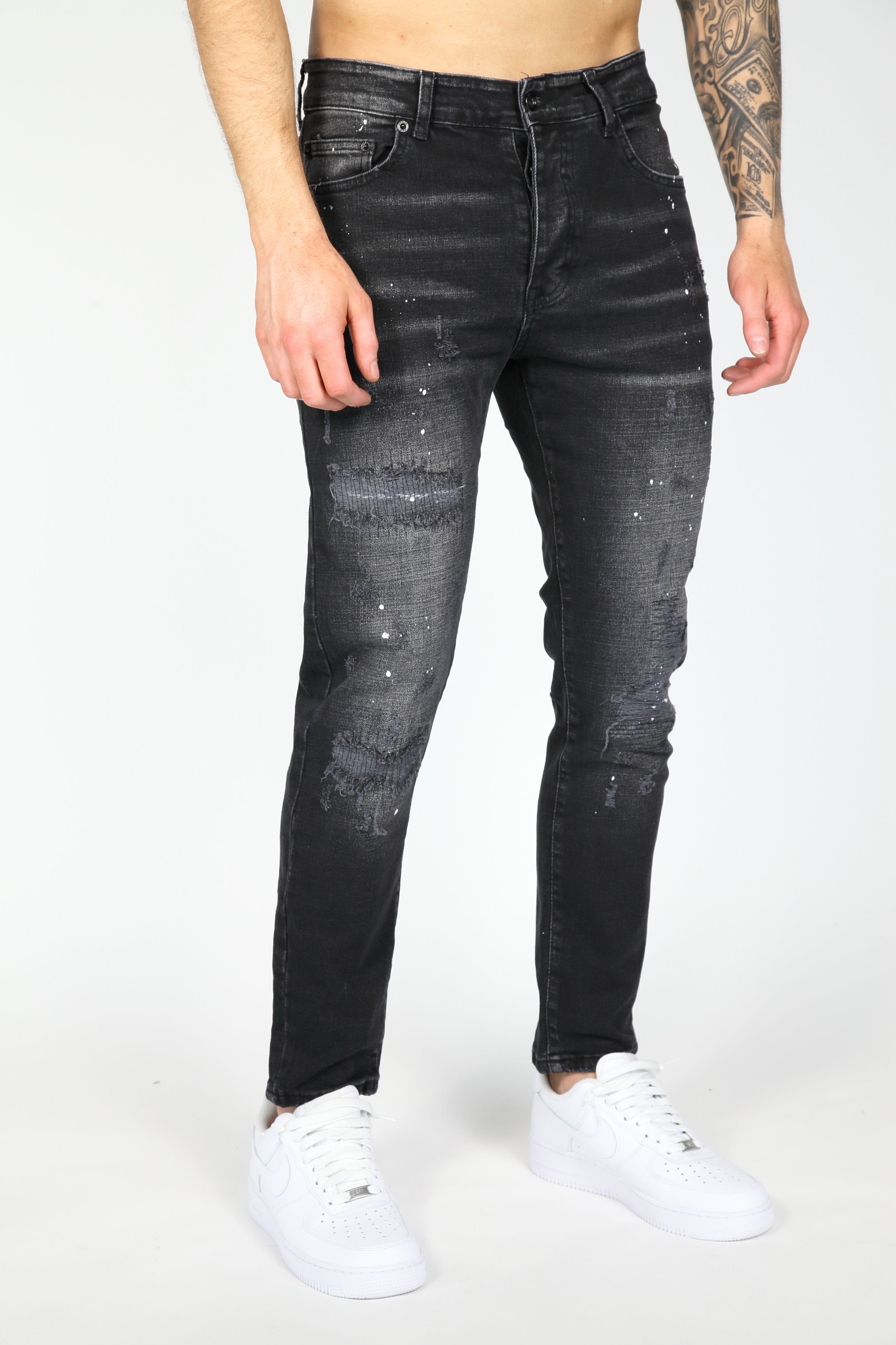 Die zerrissenen Jeans Anthrazit
