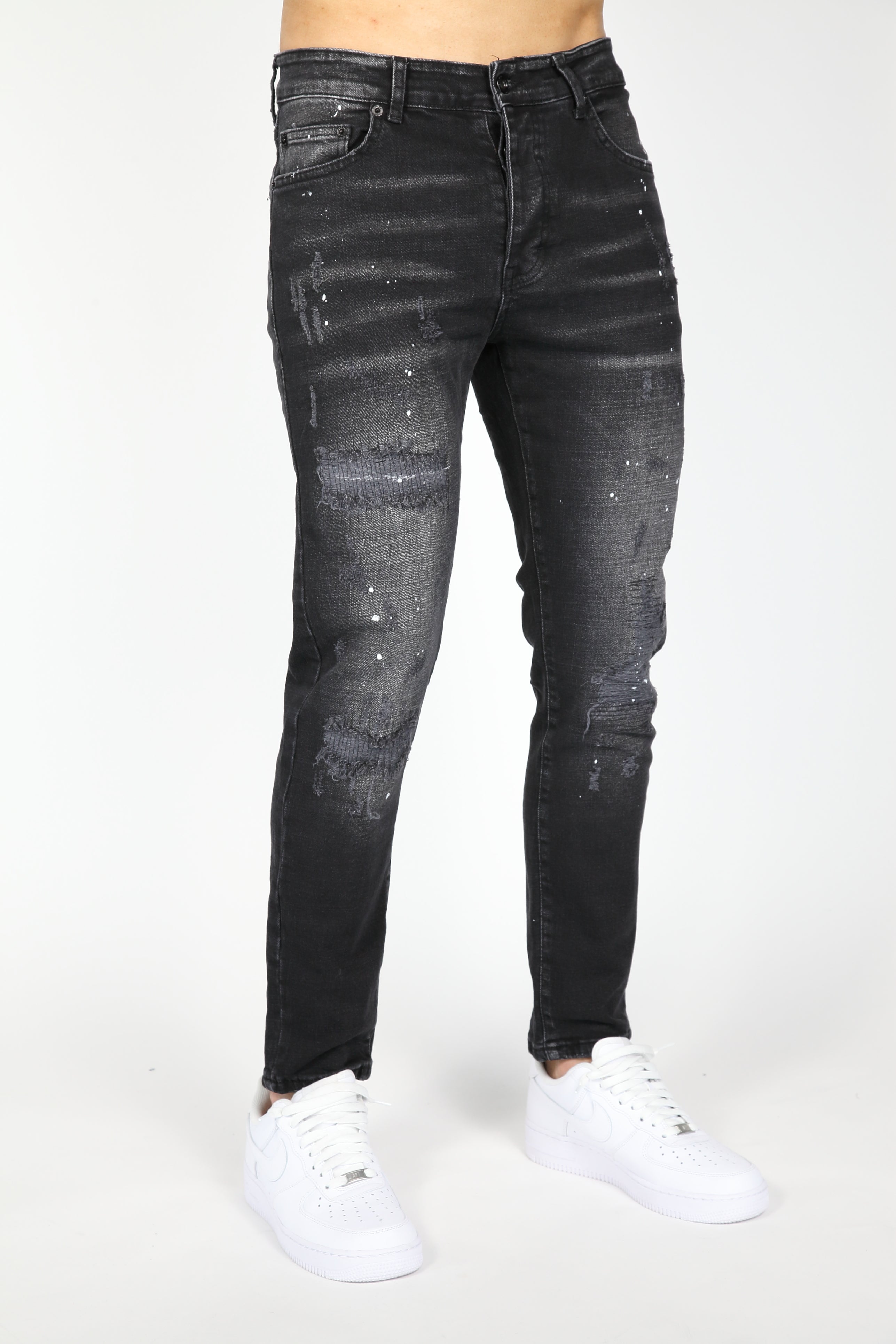 Die zerrissenen Jeans Anthrazit