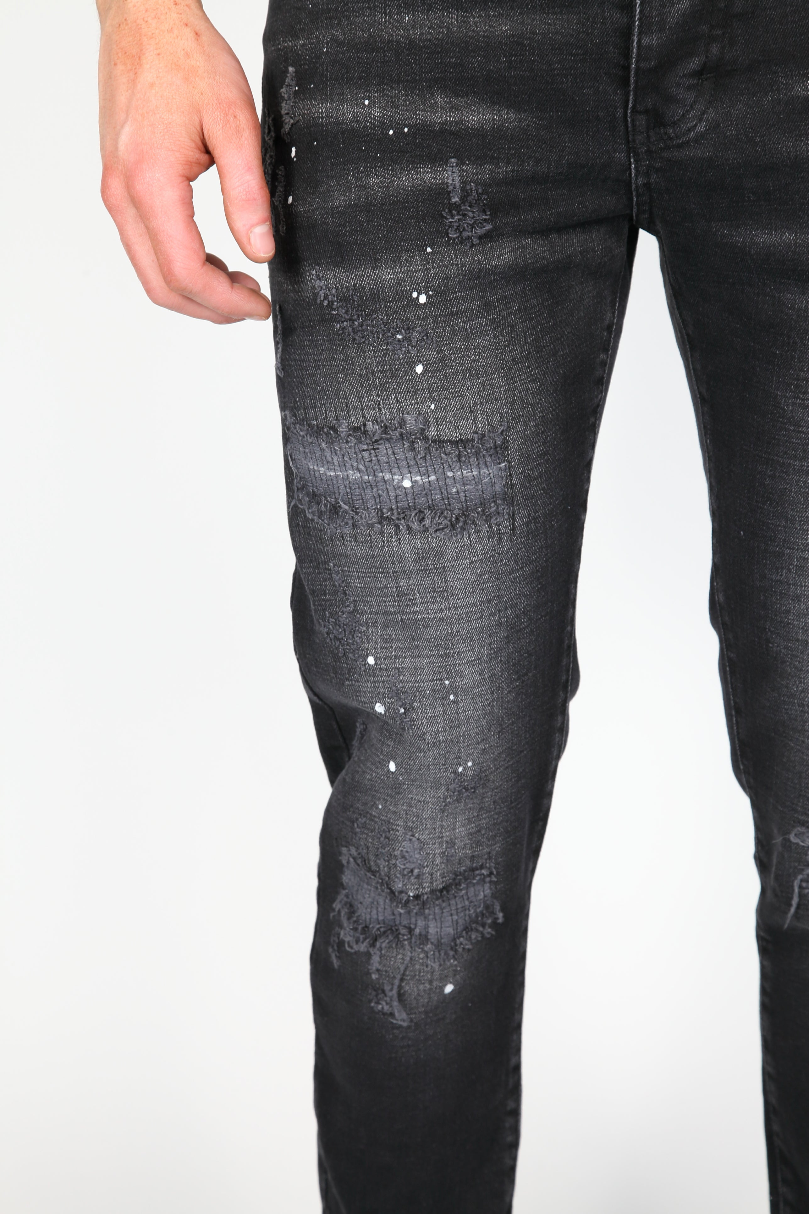 Die zerrissenen Jeans Anthrazit