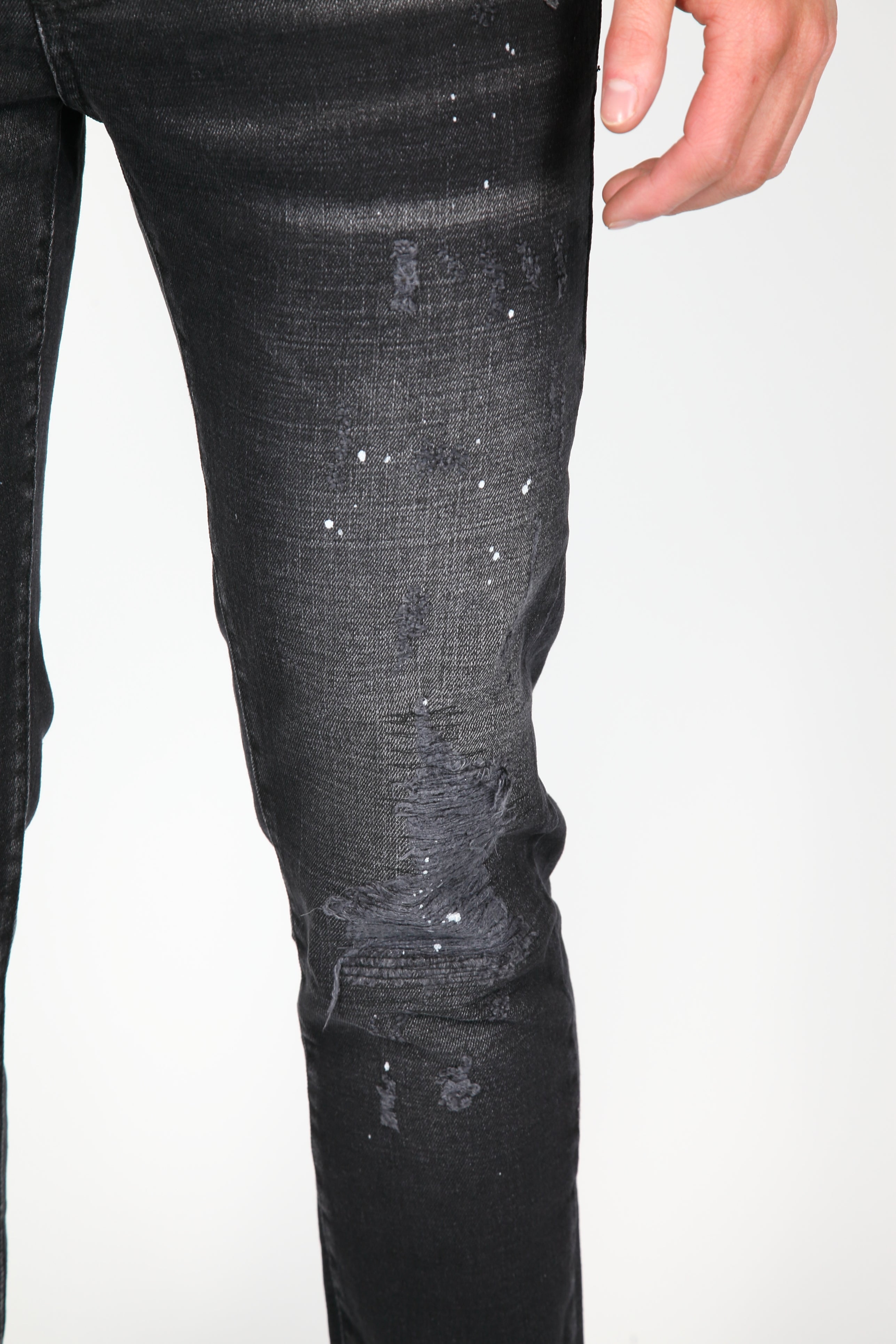 Die zerrissenen Jeans Anthrazit