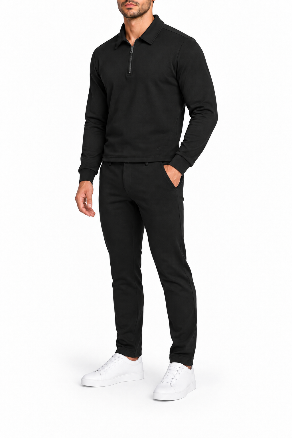 Montreux Half-Zip Winter Set Zwart