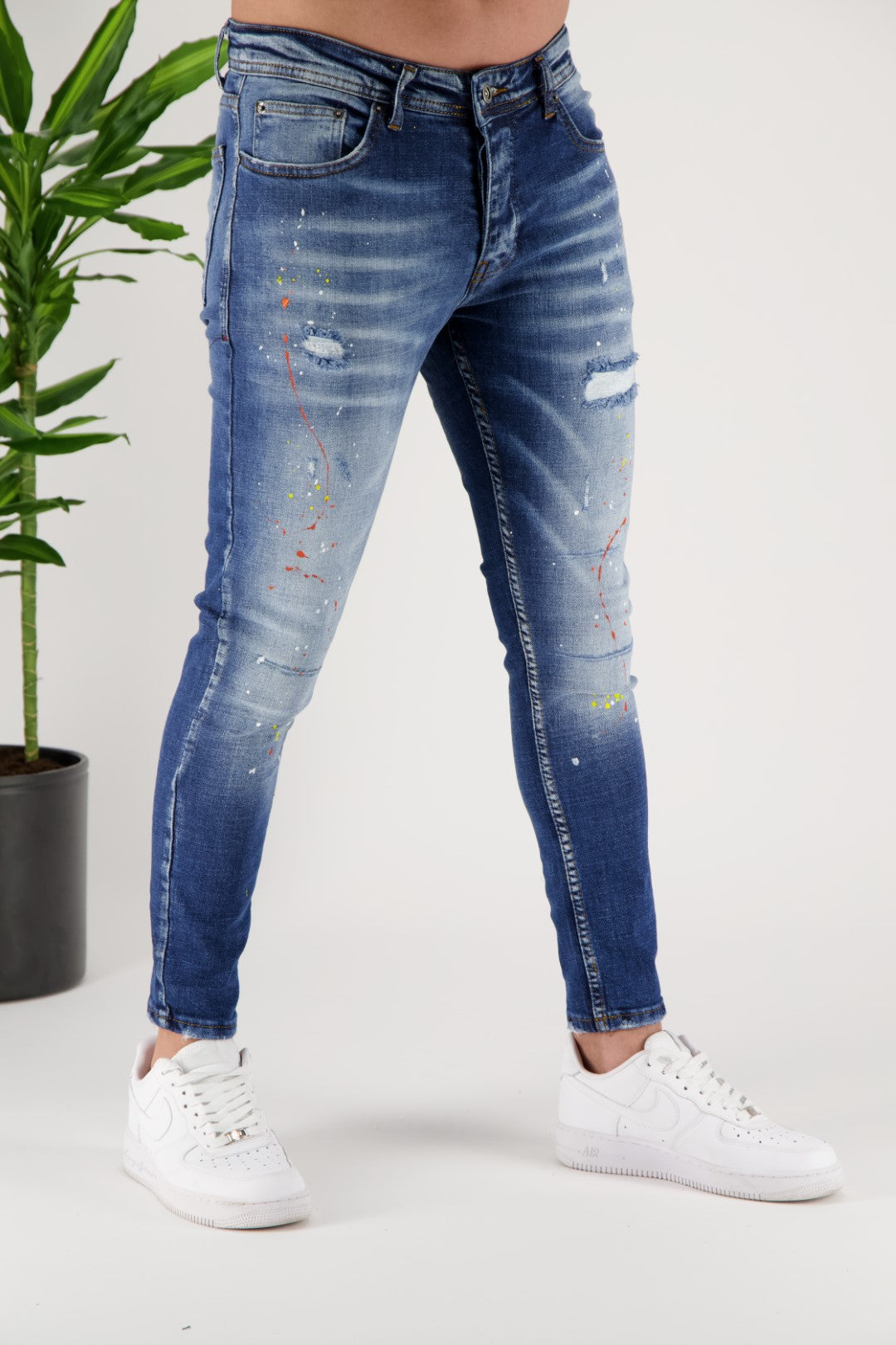 Jeans artsy splash blu chiaro