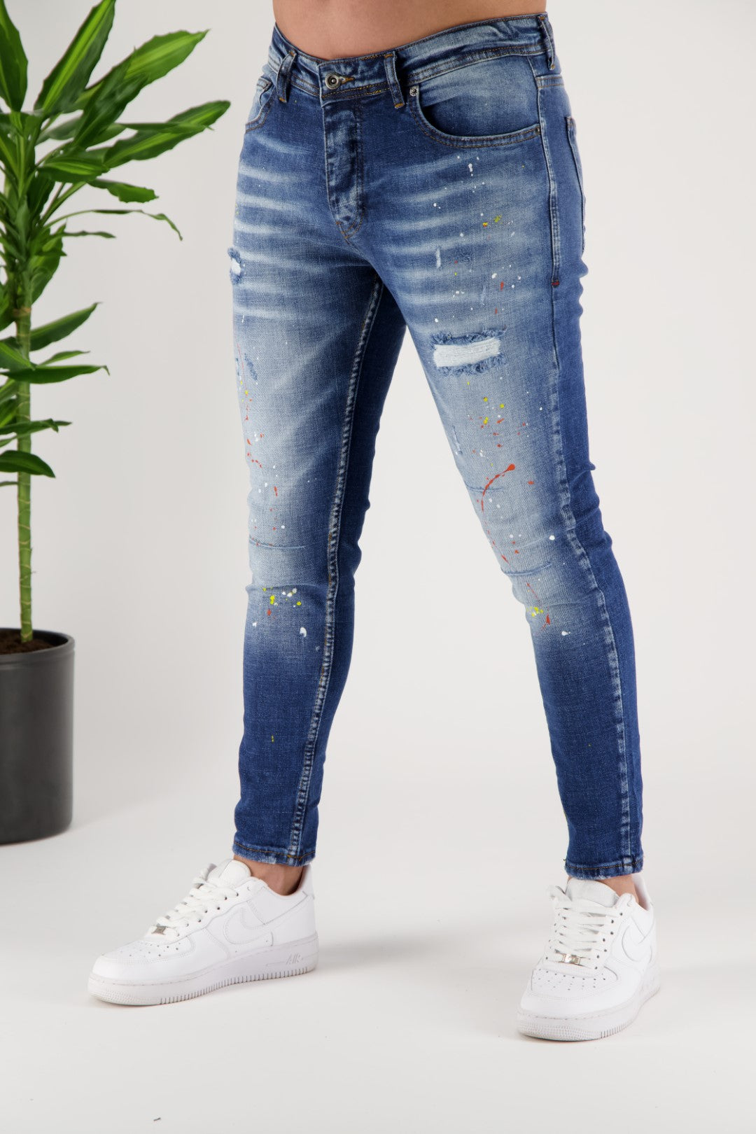 Jeans artsy splash blu chiaro