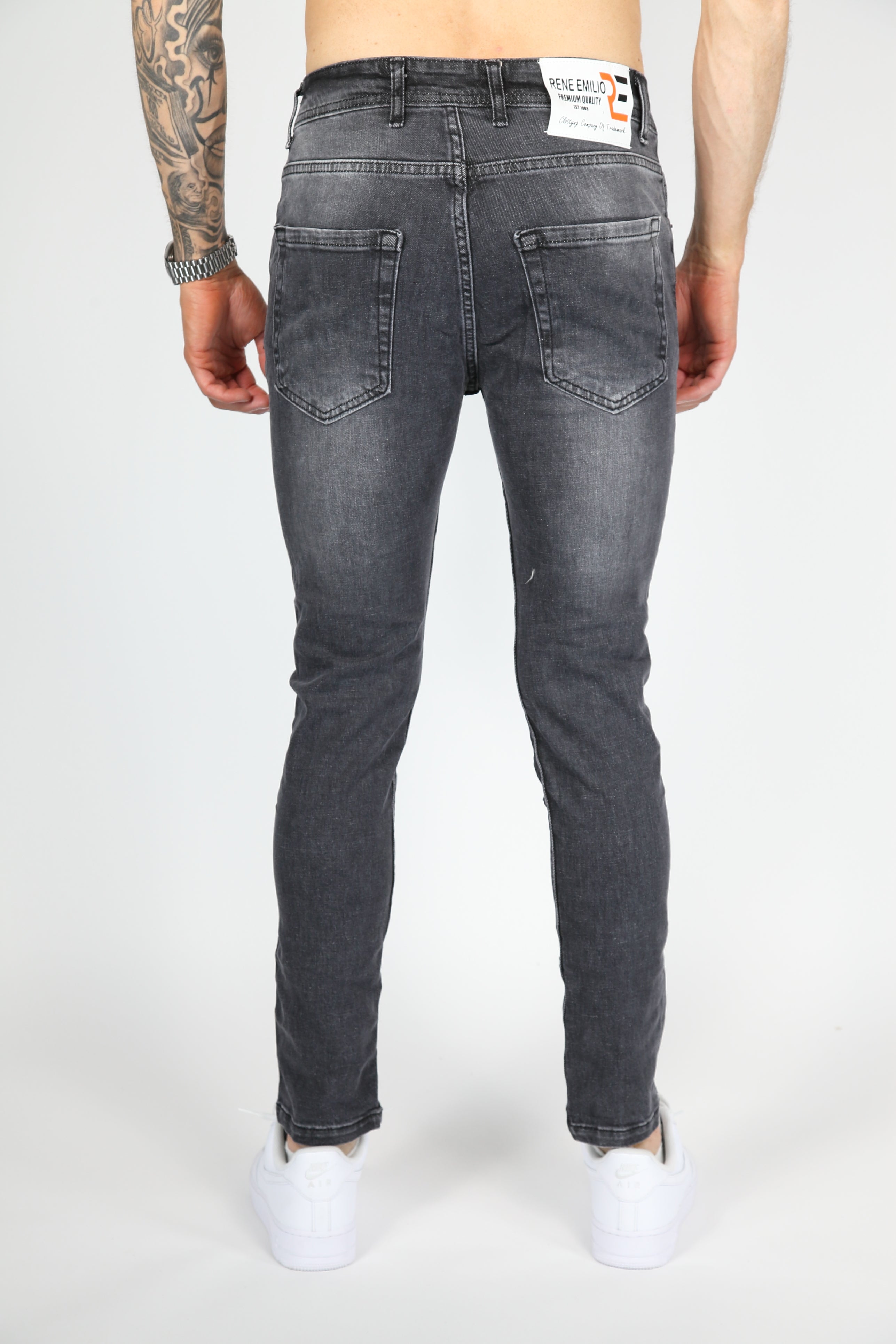 The Painted Rebel Skinny Jeans Grijs