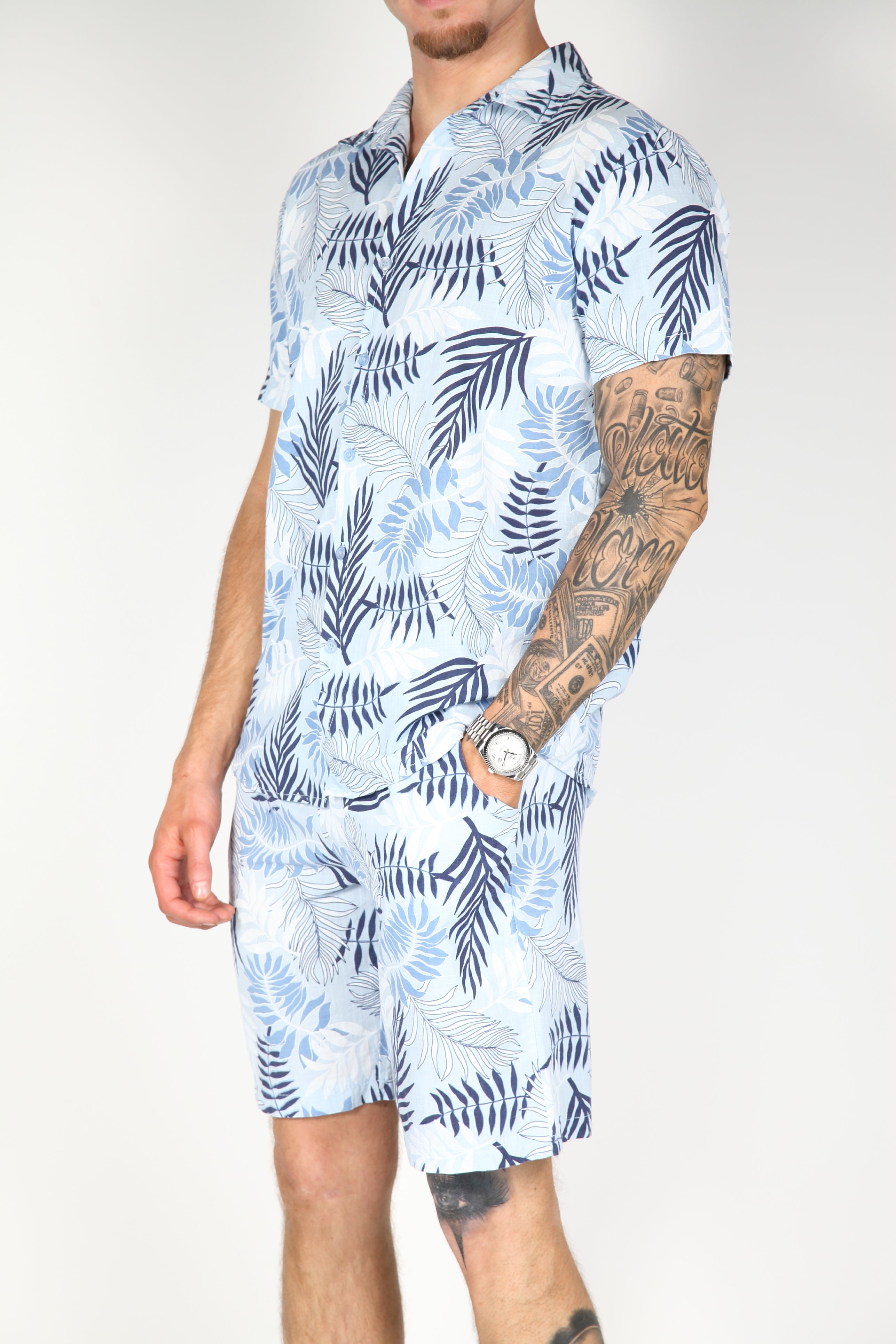 The Marbella Linnen Set Blauw