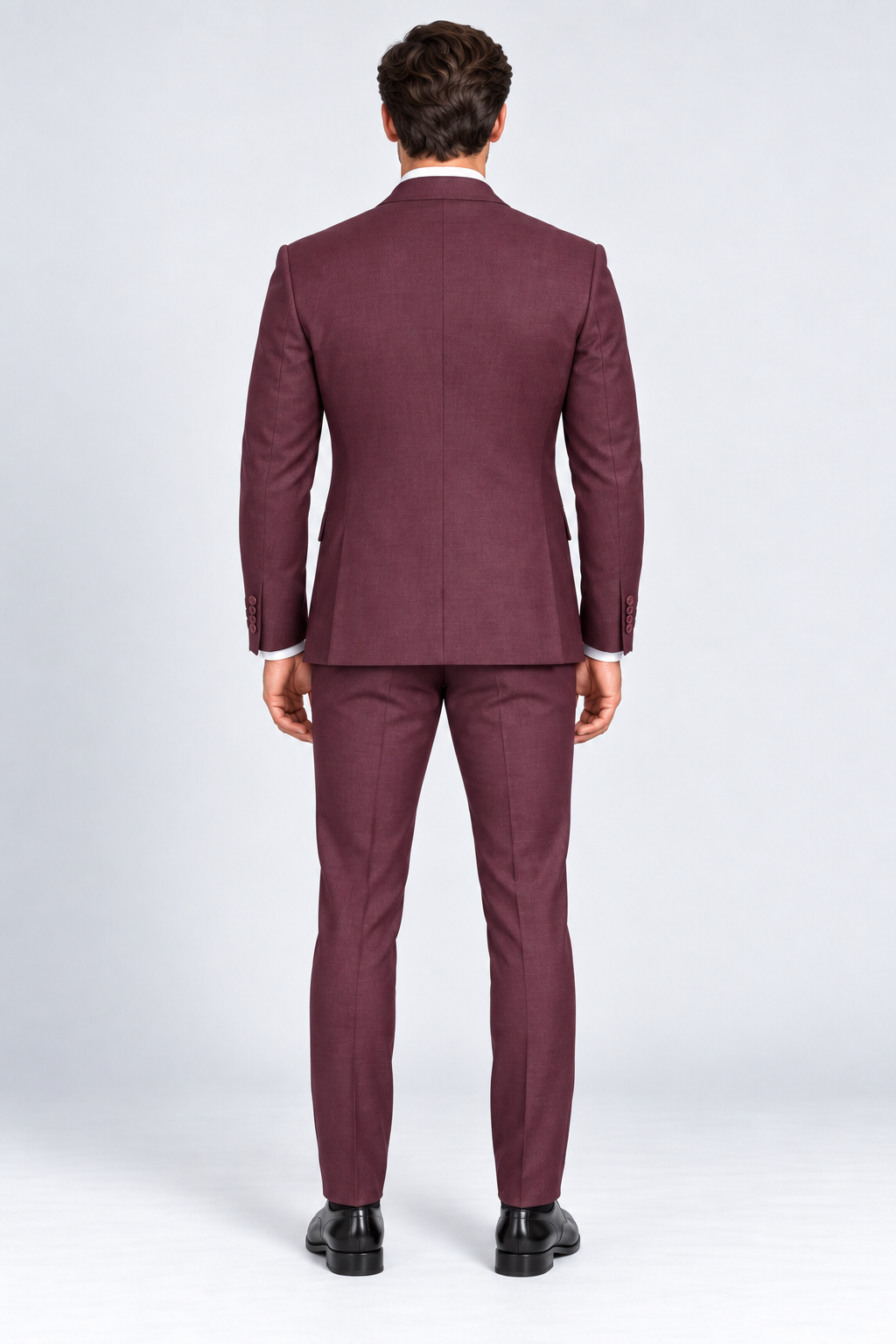 Romano Double Breasted Suit Burgundy