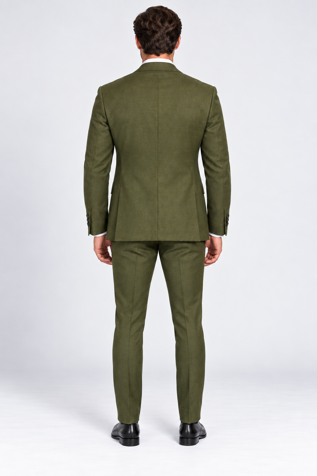 Romano Double Breasted Suit Olive Green