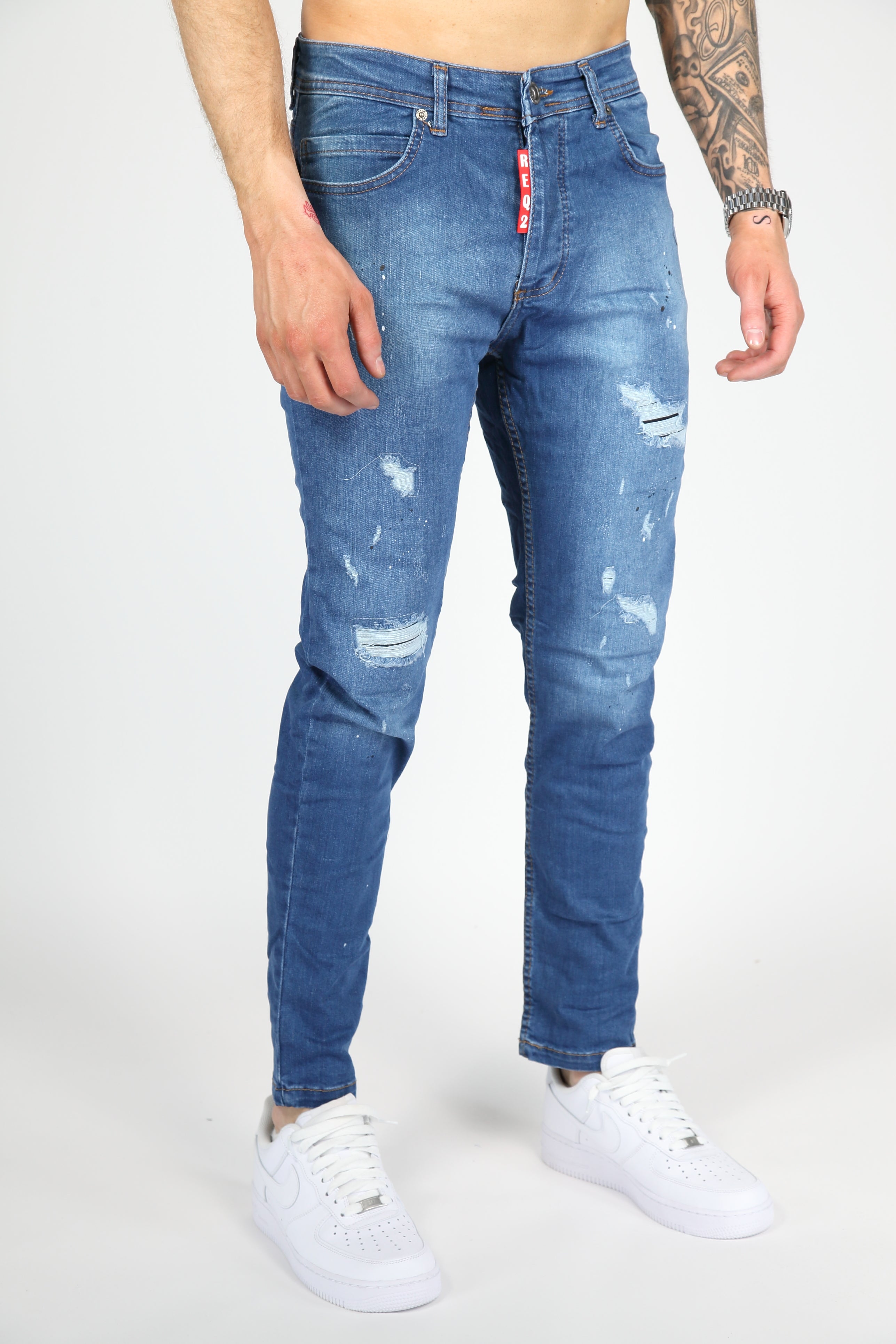 Die spöttischen Skinny -Jeans blau