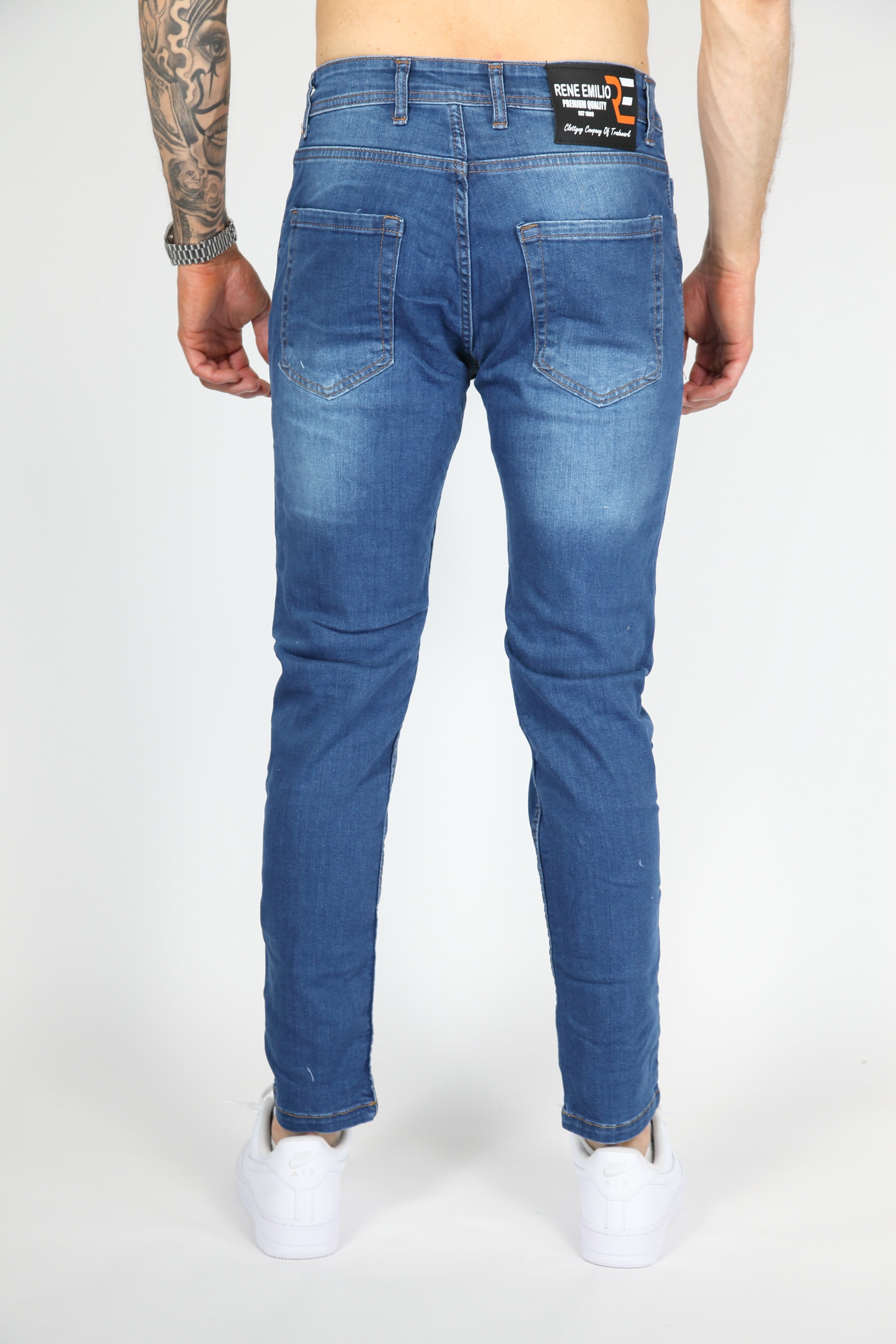 Die spöttischen Skinny -Jeans blau