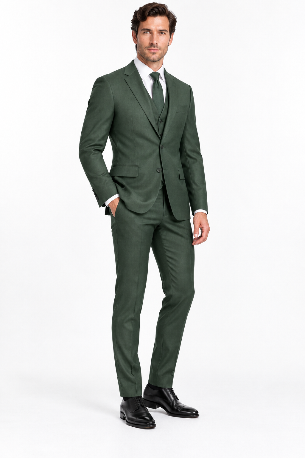 Milano Three-piece Suit Green