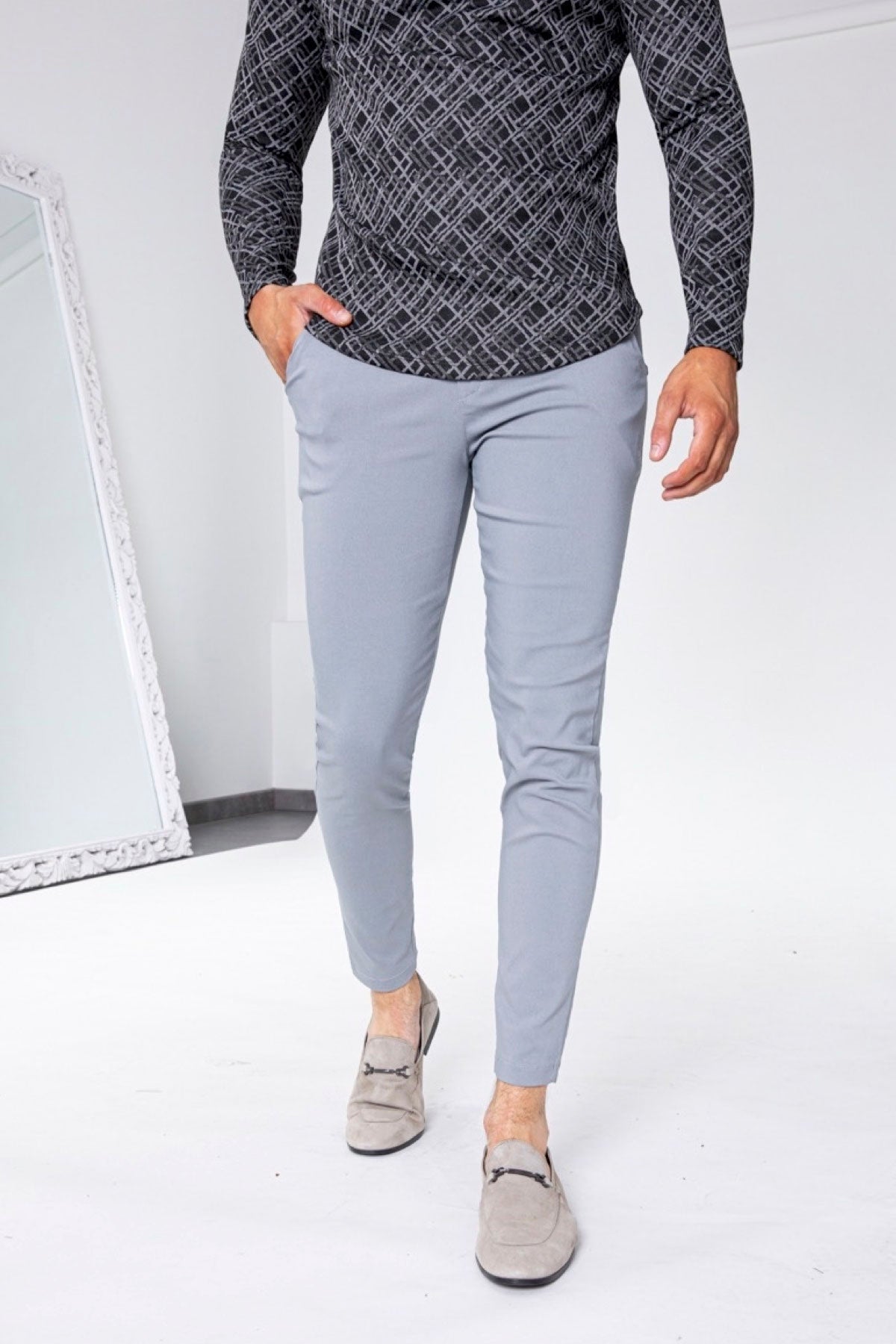 Grijze Chino Alex Heren