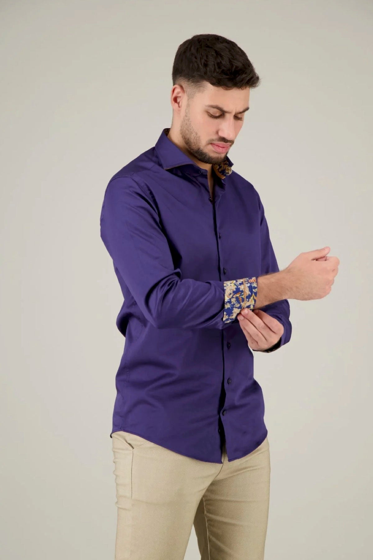 Overhemd Lange Mouw Marino Navy