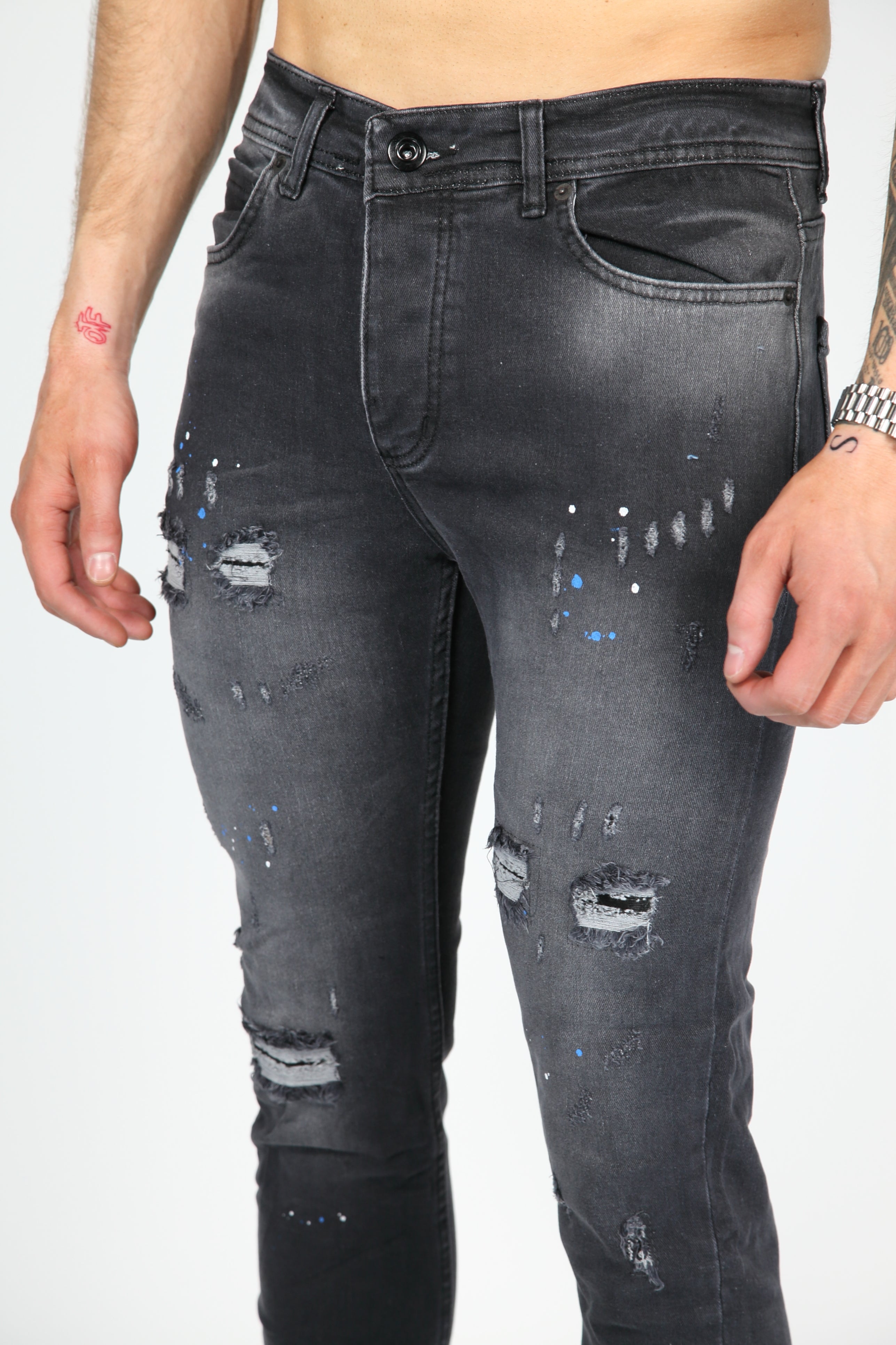 The Urban Slash Skinny Jeans Antraciet