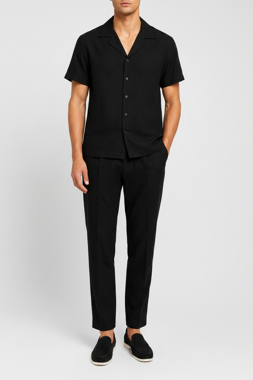 Conjunto de Lino Portofino Negro
