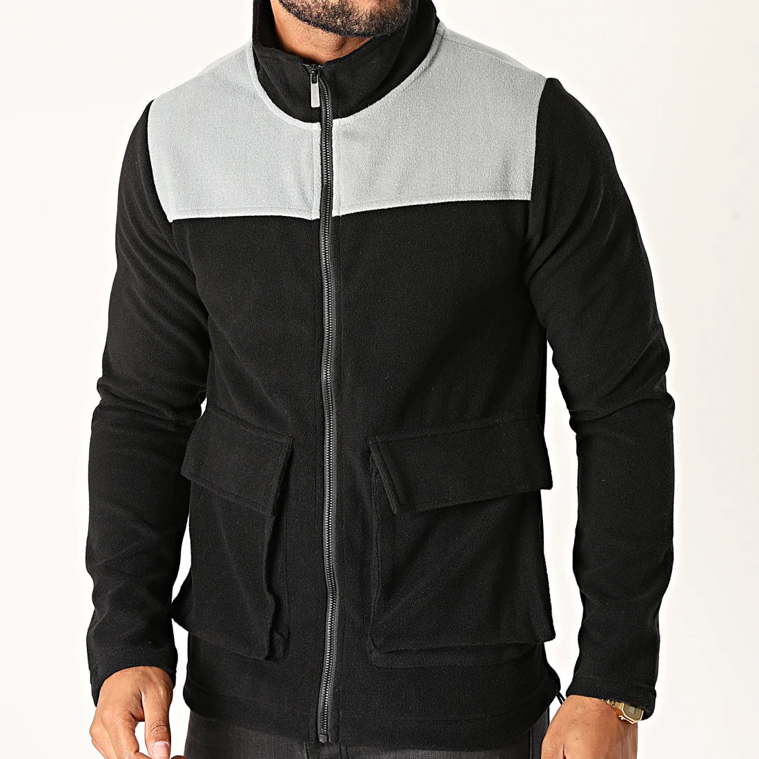 Zwarte Vest Fleece Heren