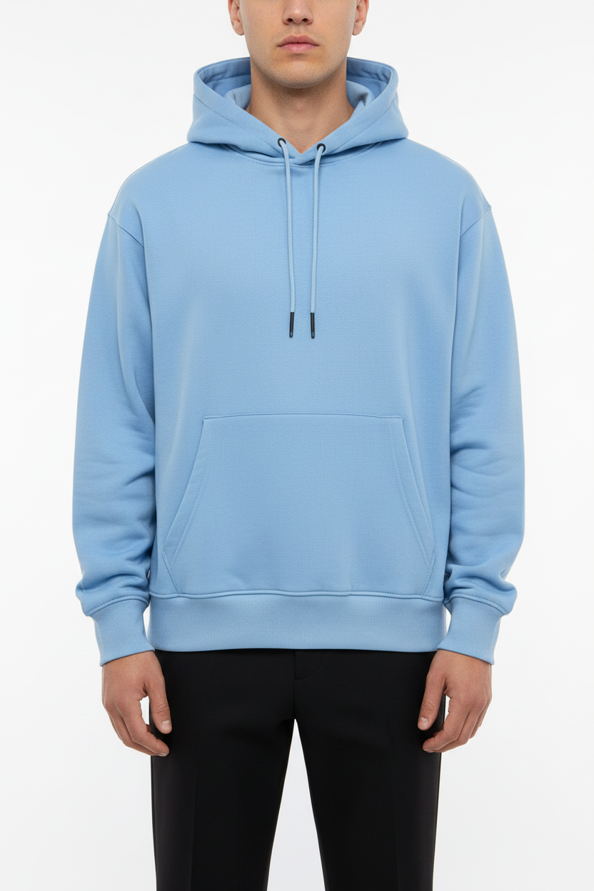 Felpa con cappuccio Arya celeste