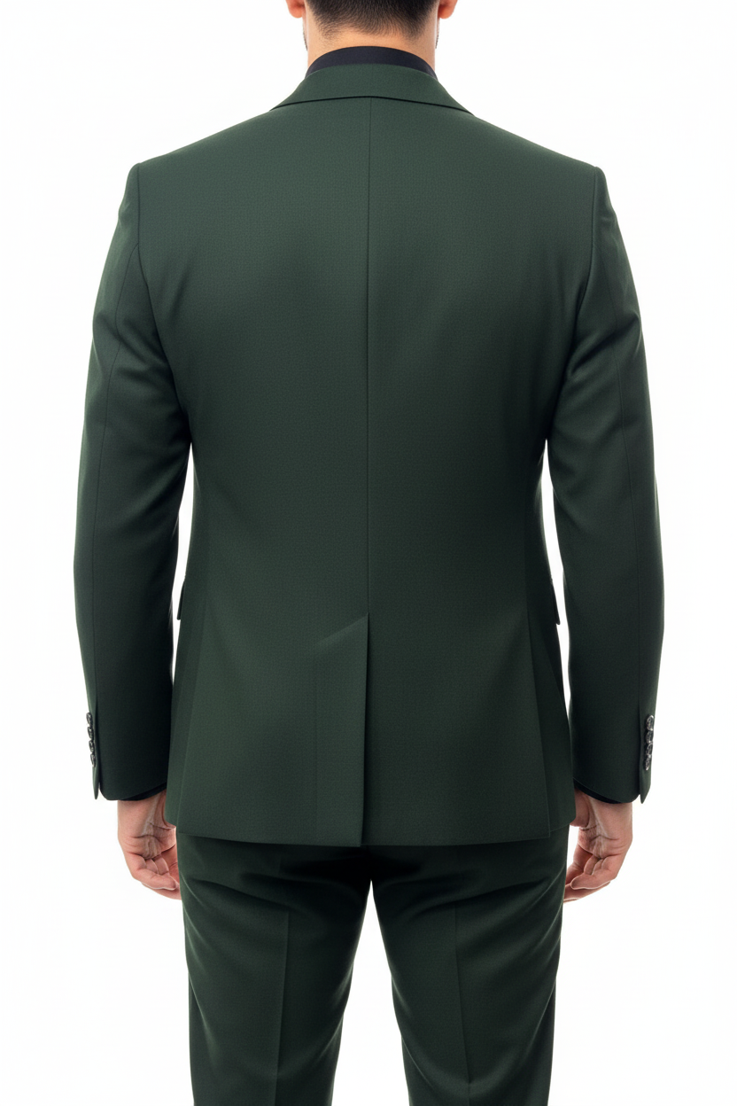 Morvelli Driedelig Pak Donkergroen