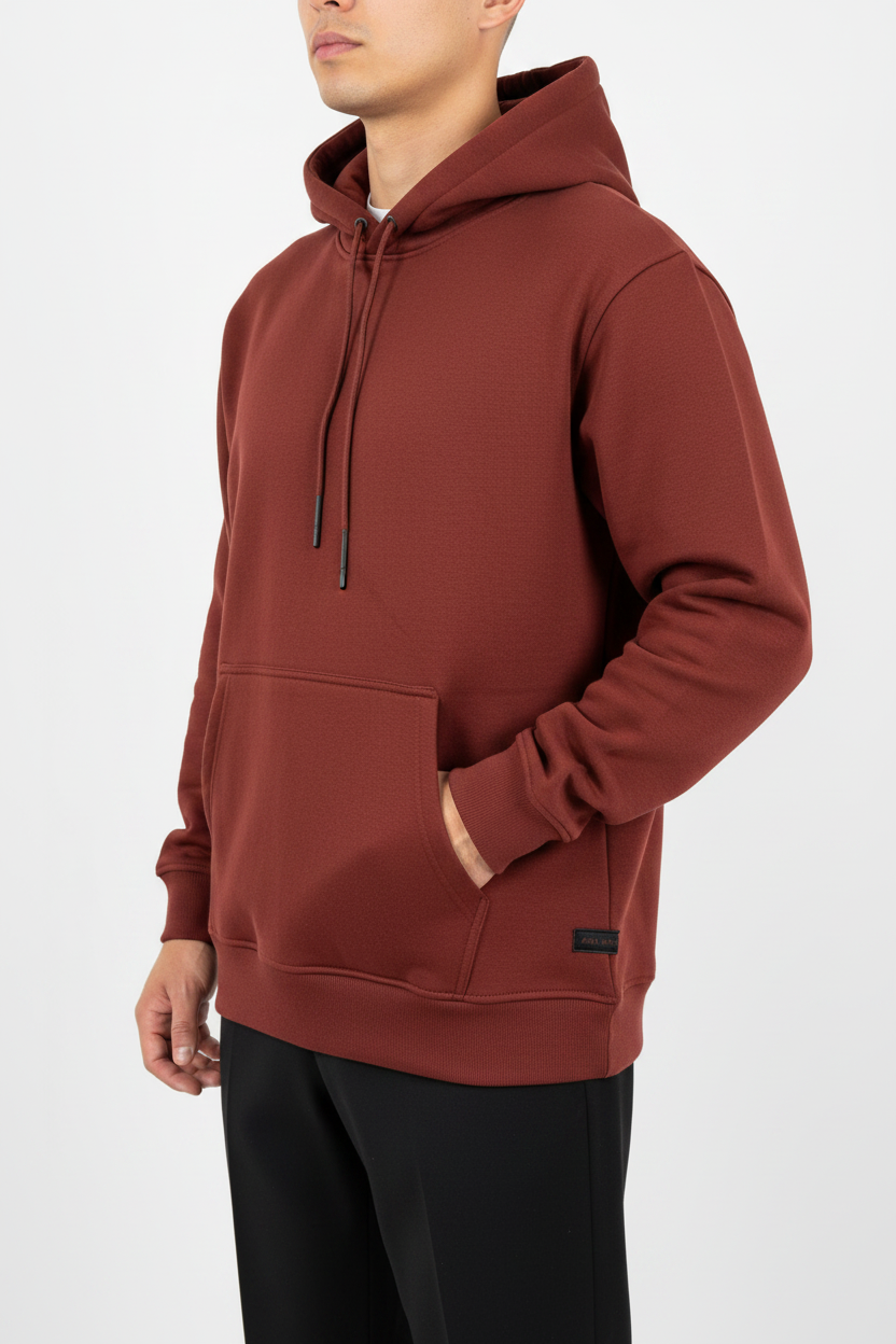 Felpa con cappuccio Arya Rosso Brik