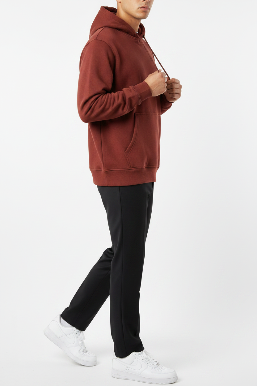 Felpa con cappuccio Arya Rosso Brik