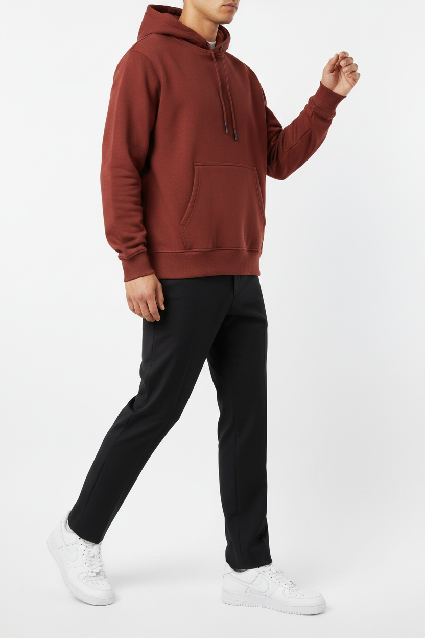 Felpa con cappuccio Arya Rosso Brik