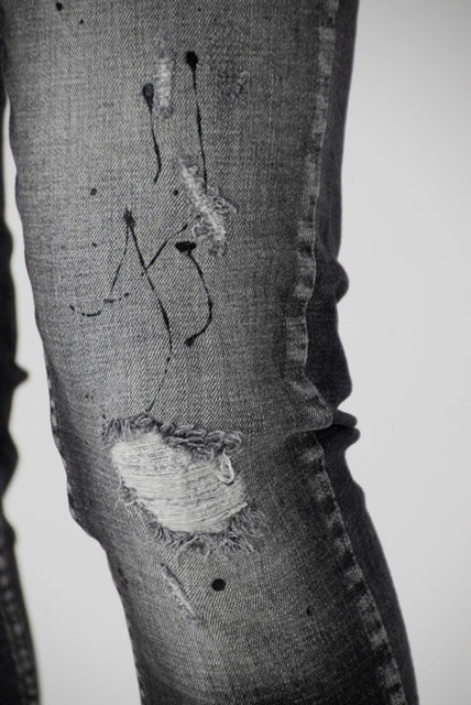 Skinny Jeans Splashed Grey