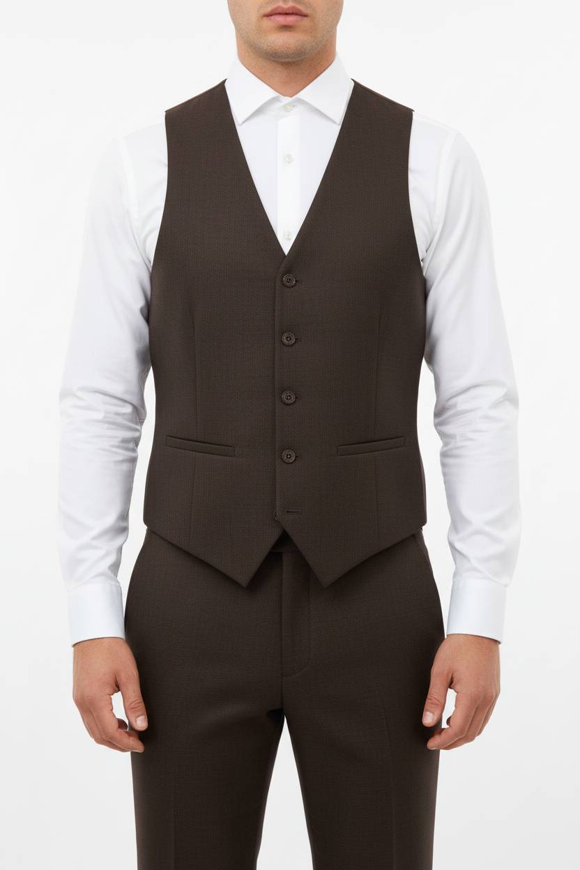 Alverino Driedelig Pak Bruin