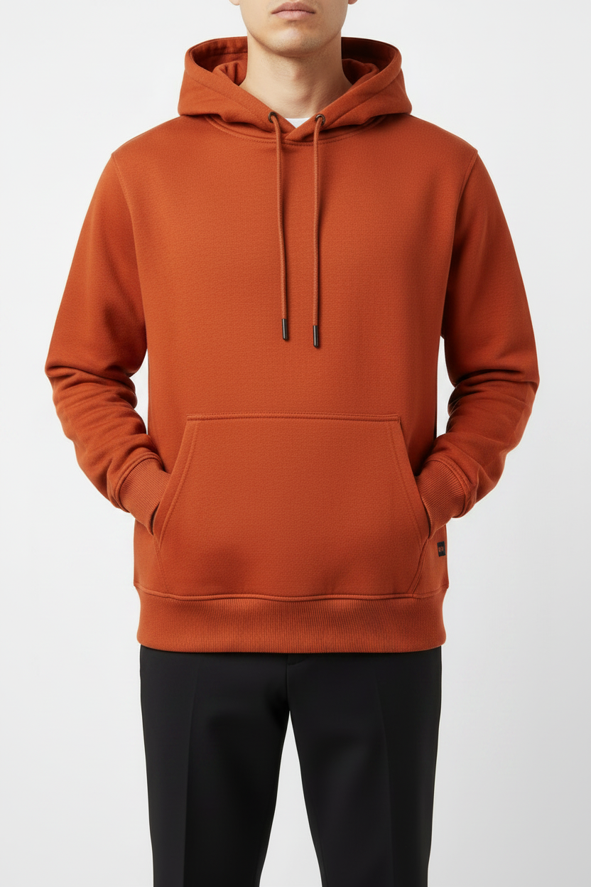 Felpa con cappuccio Arya arancione bruciato