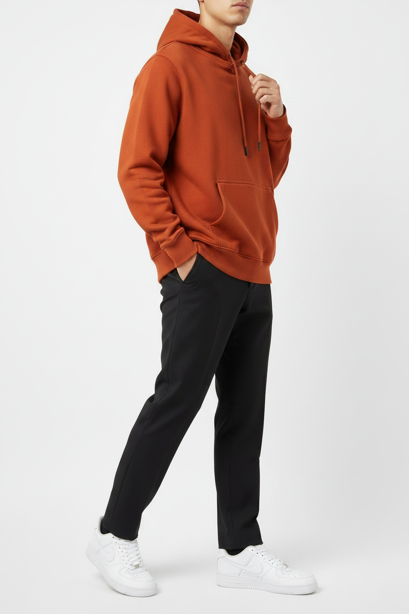 Felpa con cappuccio Arya arancione bruciato