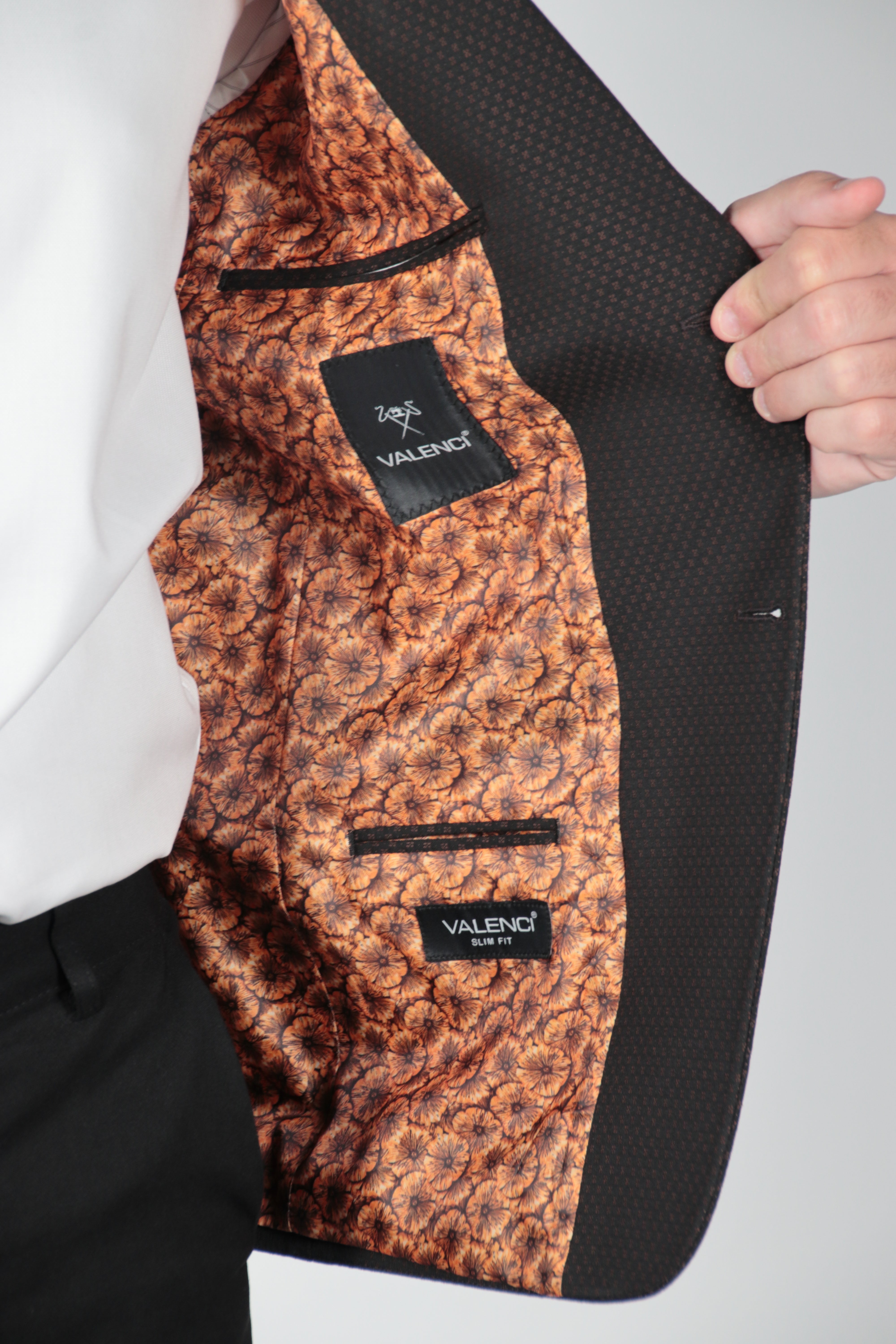 Uomini blazer slimfit milano bruin