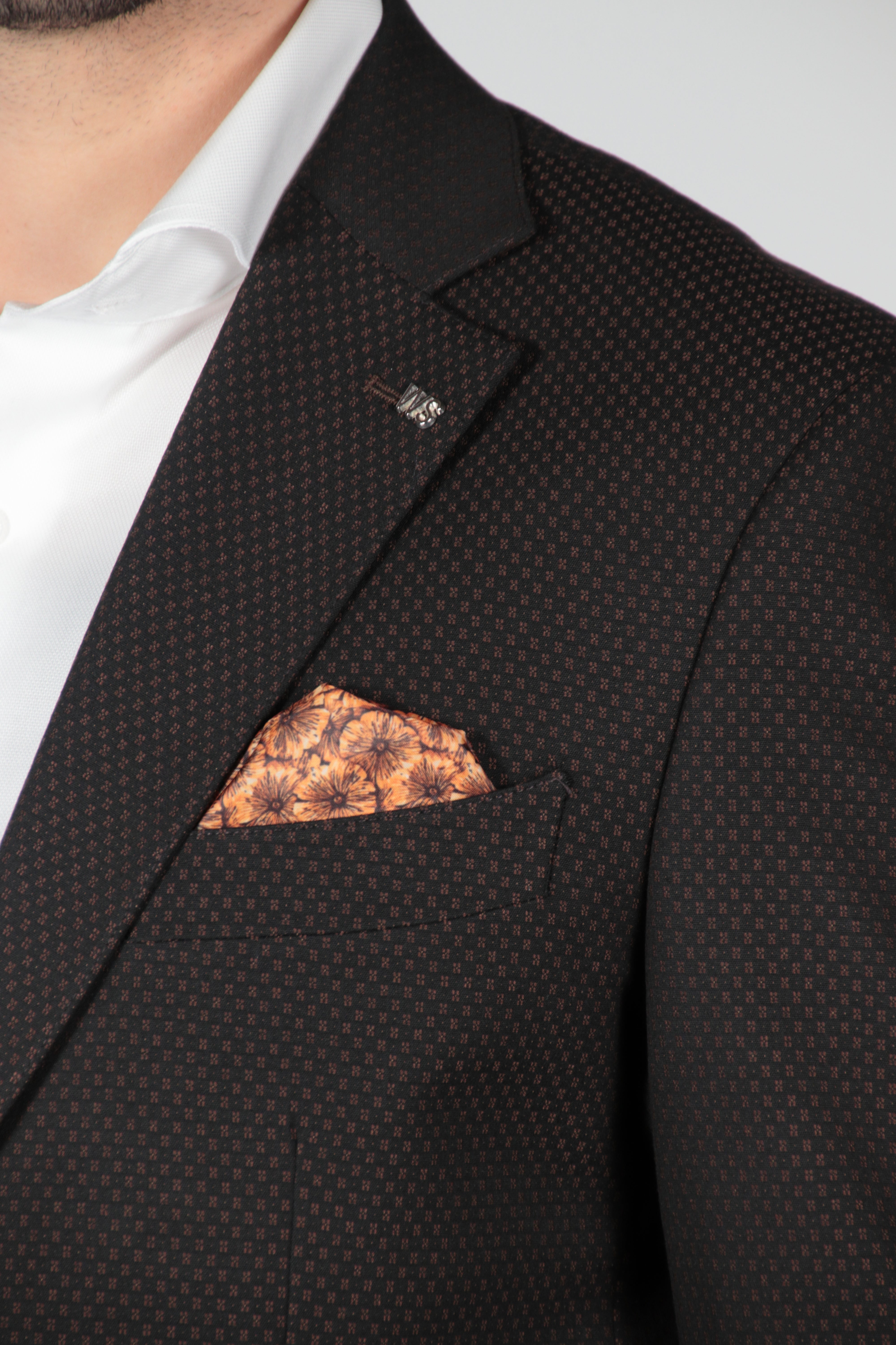 Uomini blazer slimfit milano bruin