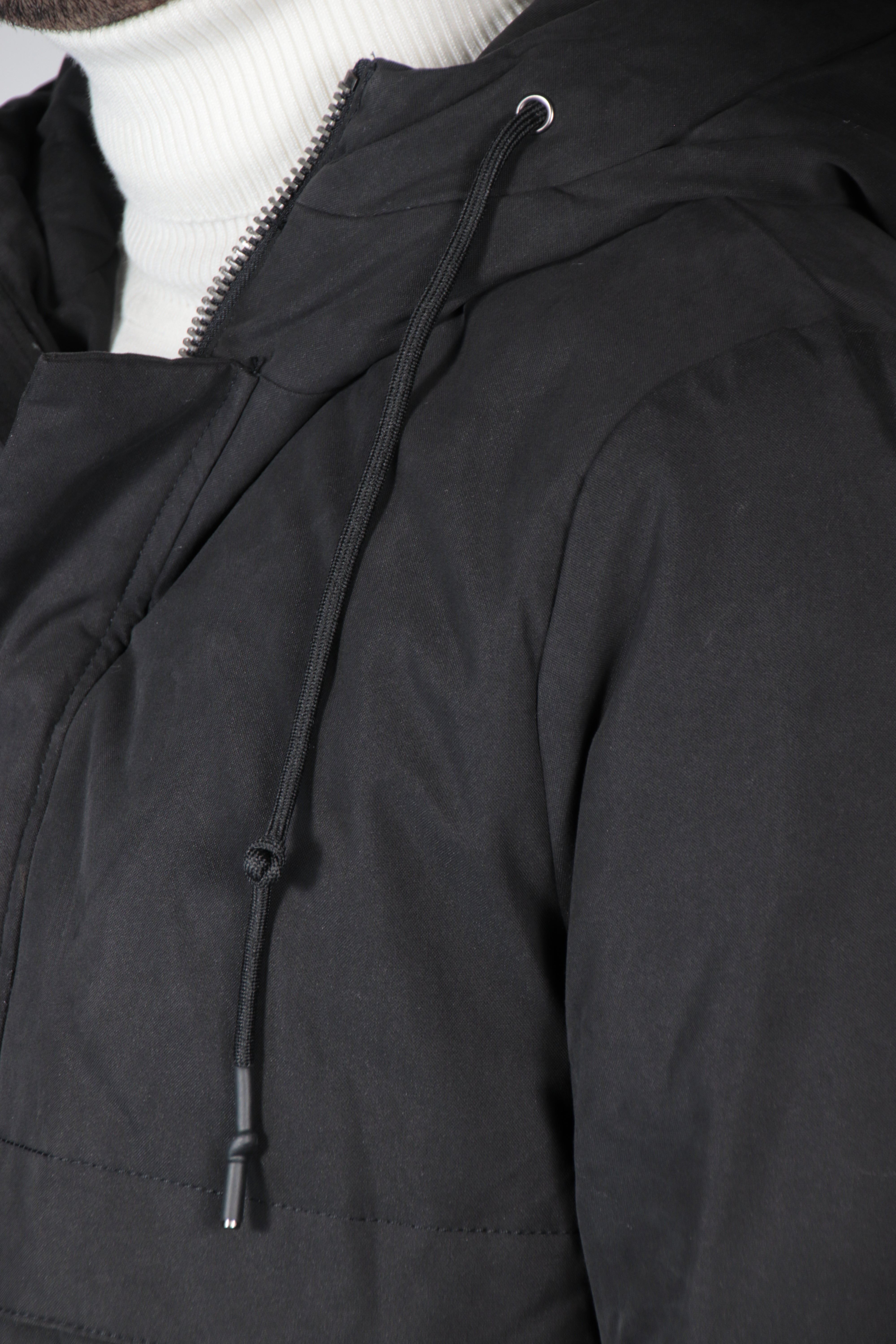 Giacca invernale nera parka