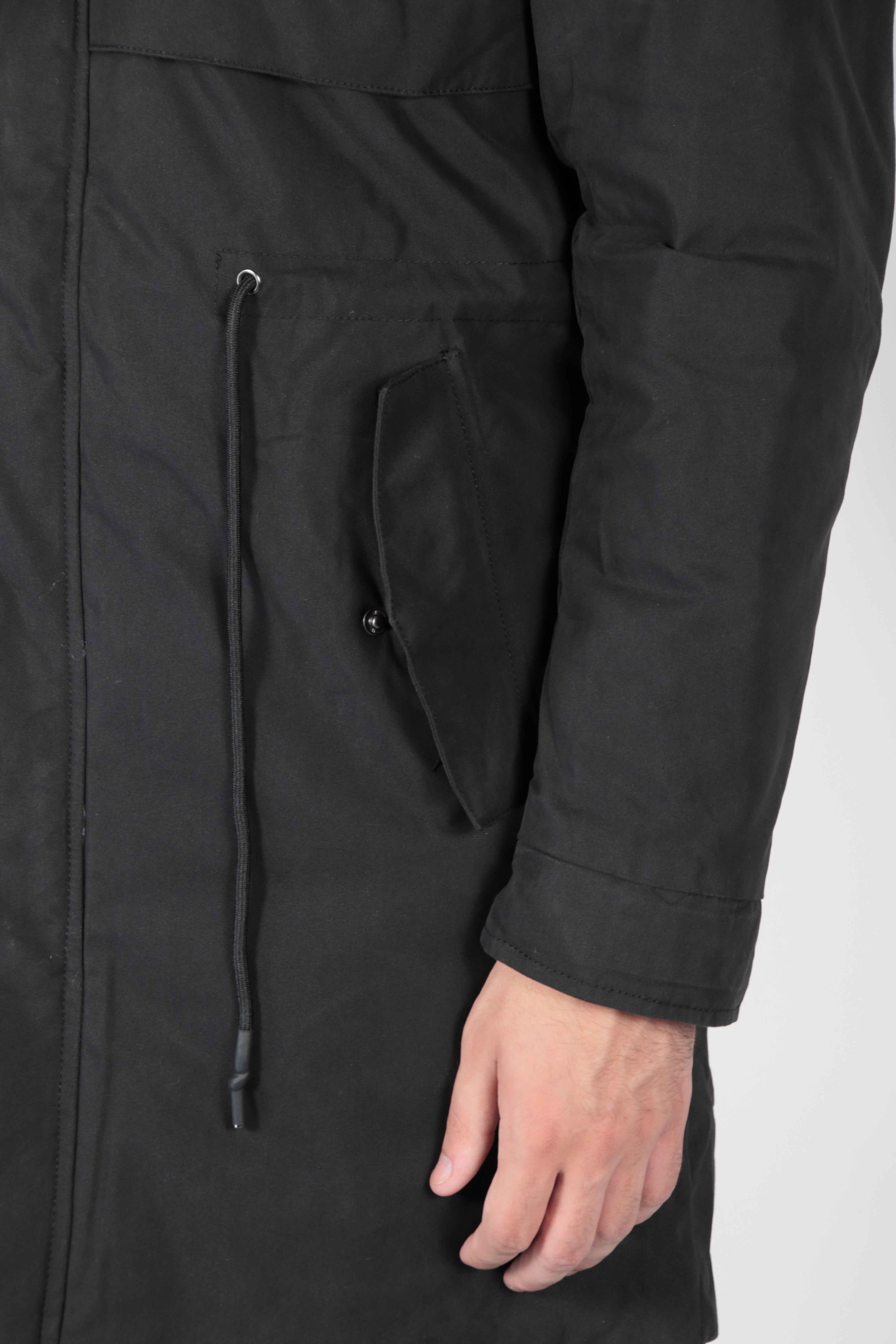 Giacca invernale nera parka