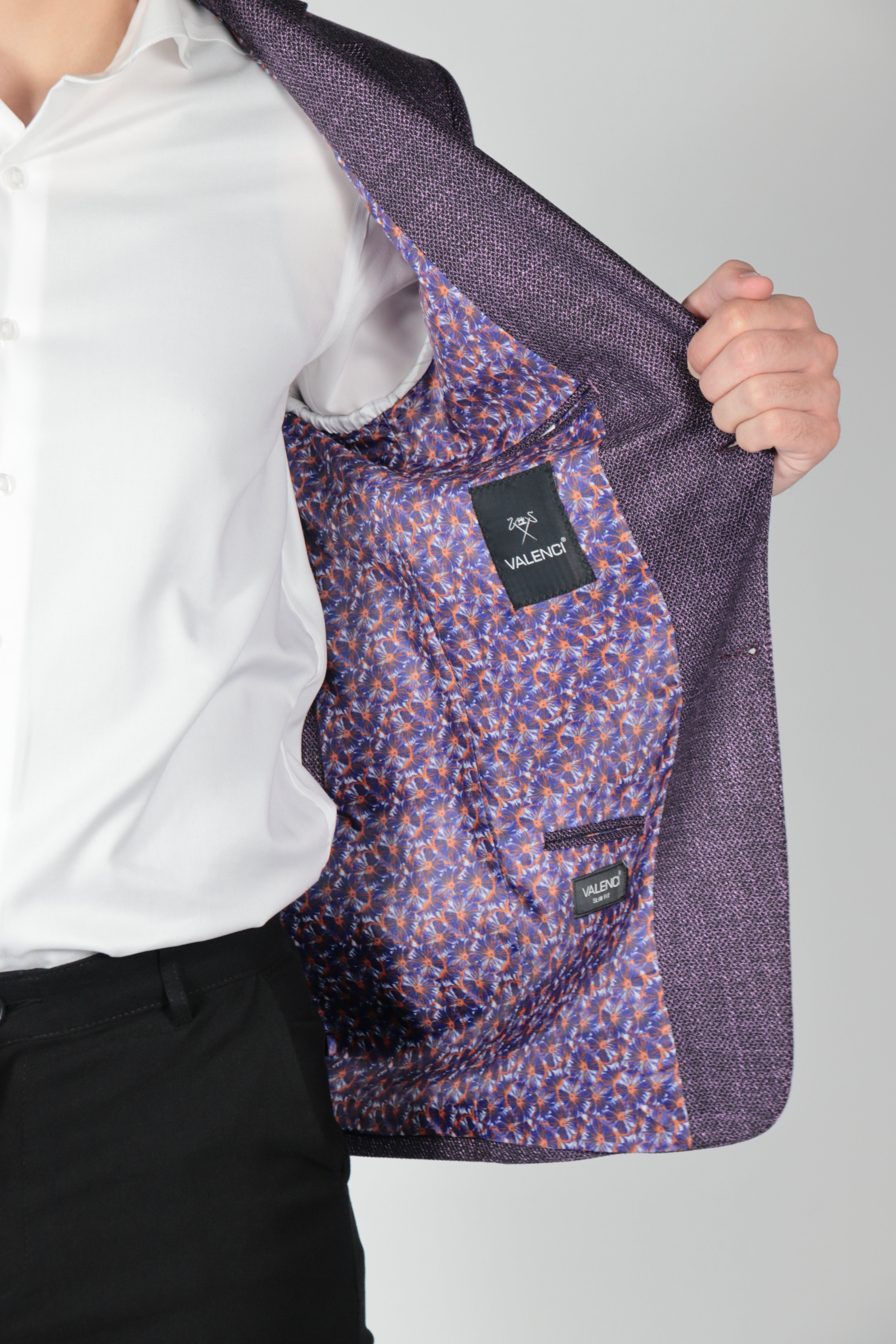 Heren Blazer Slimfit Milano Paarse