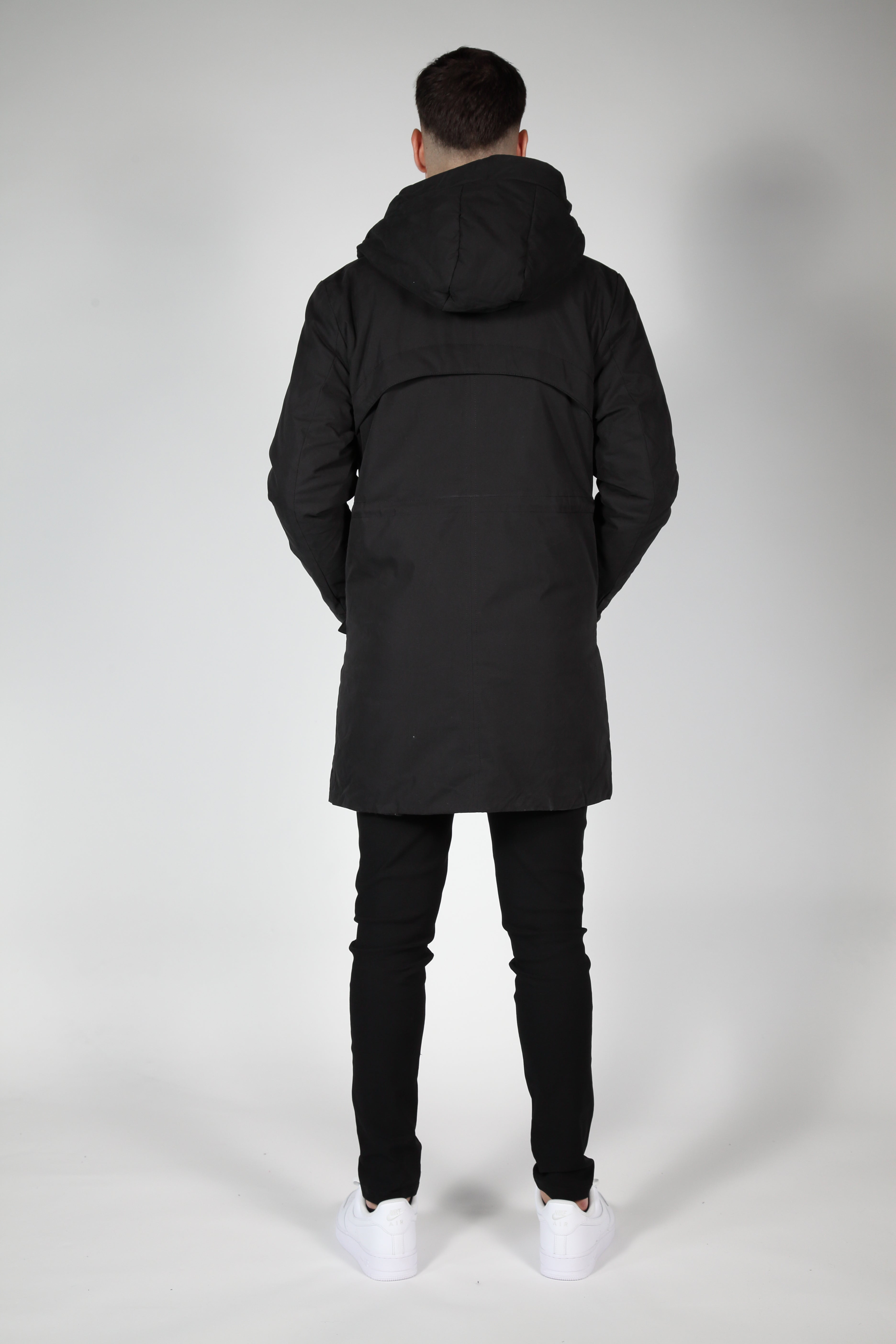Giacca invernale nera parka