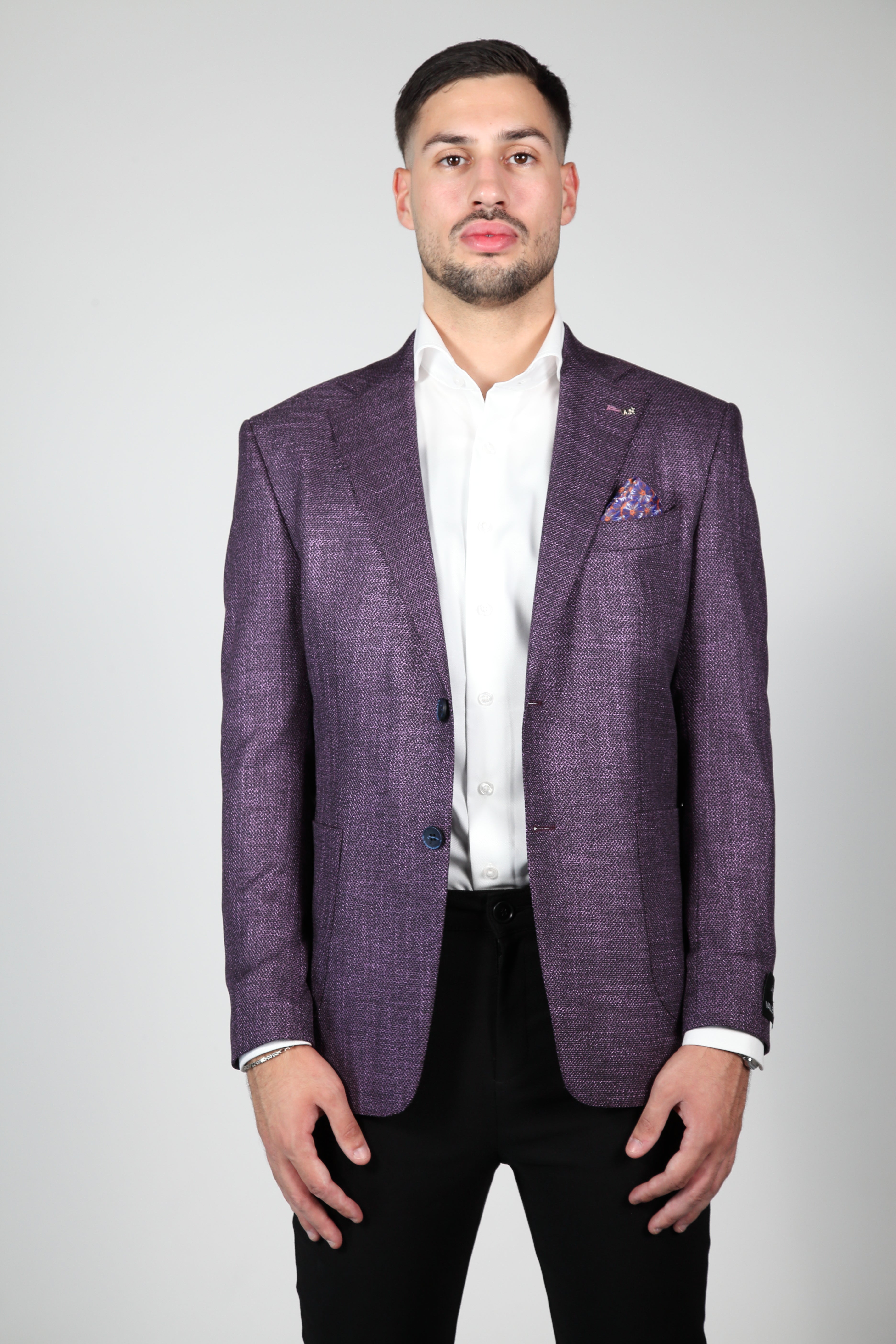 Heren Blazer Slimfit Milano Paarse