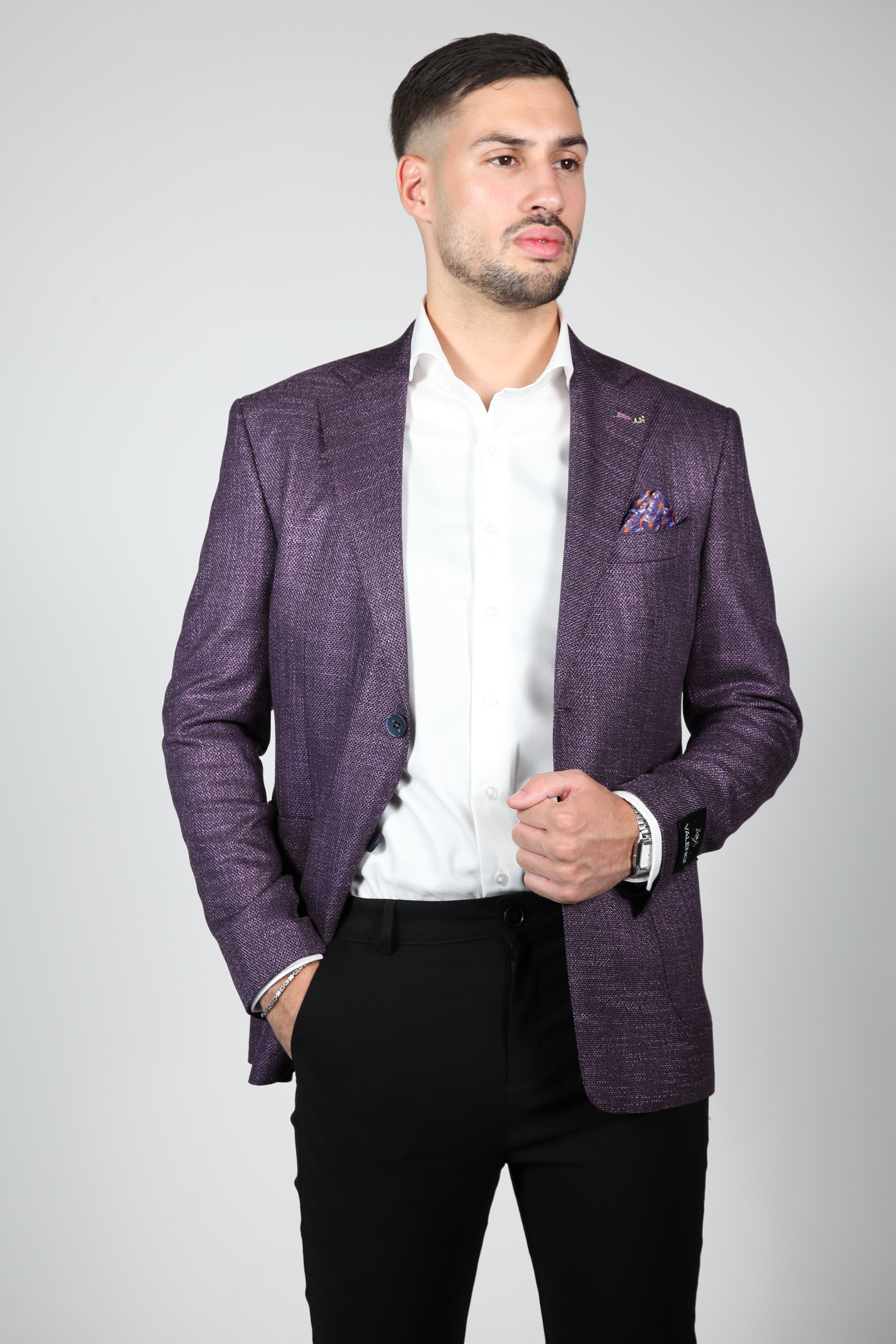 Heren Blazer Slimfit Milano Paarse
