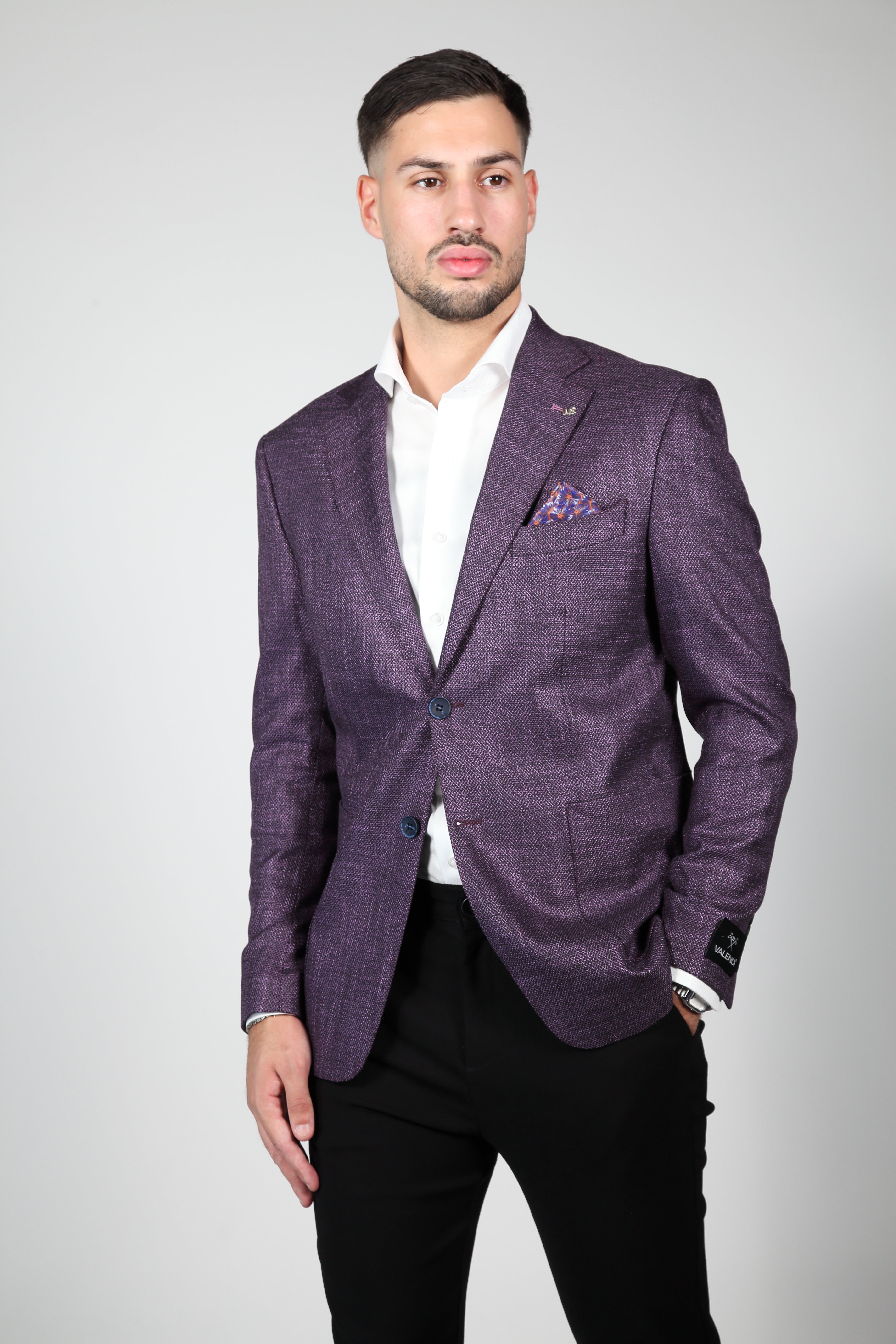 Heren Blazer Slimfit Milano Paarse
