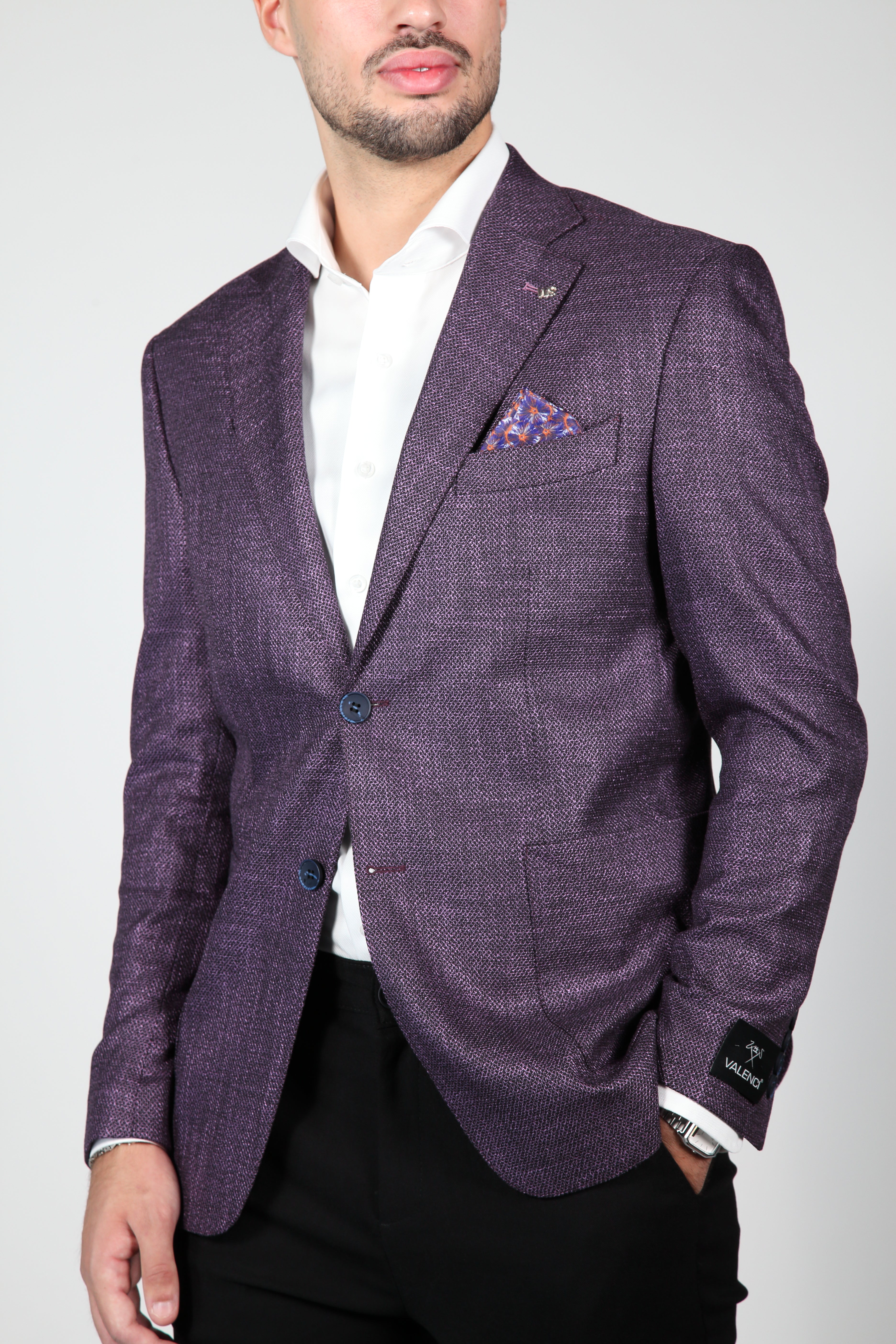 Heren Blazer Slimfit Milano Paarse