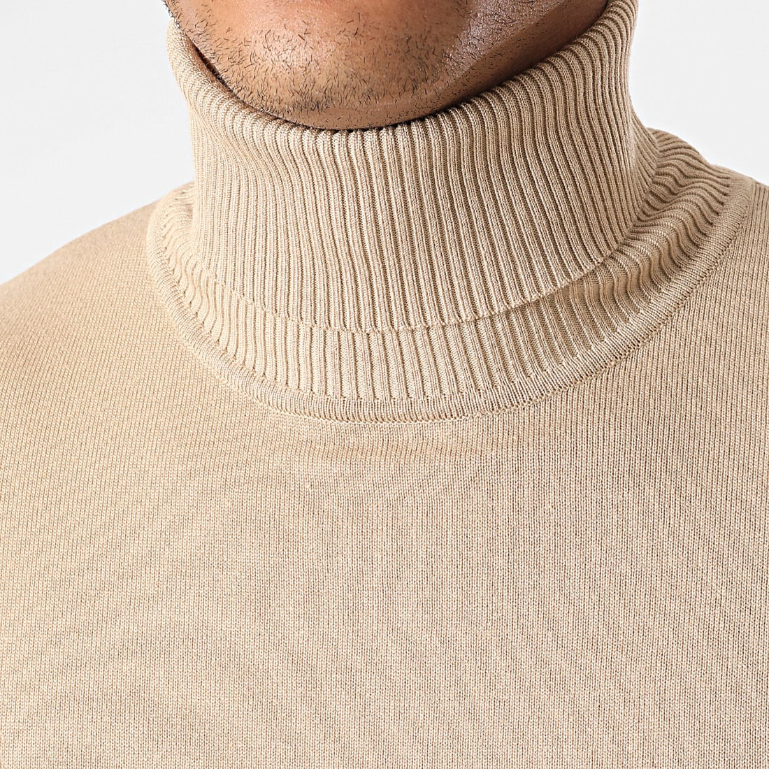 Beige turtleneck men